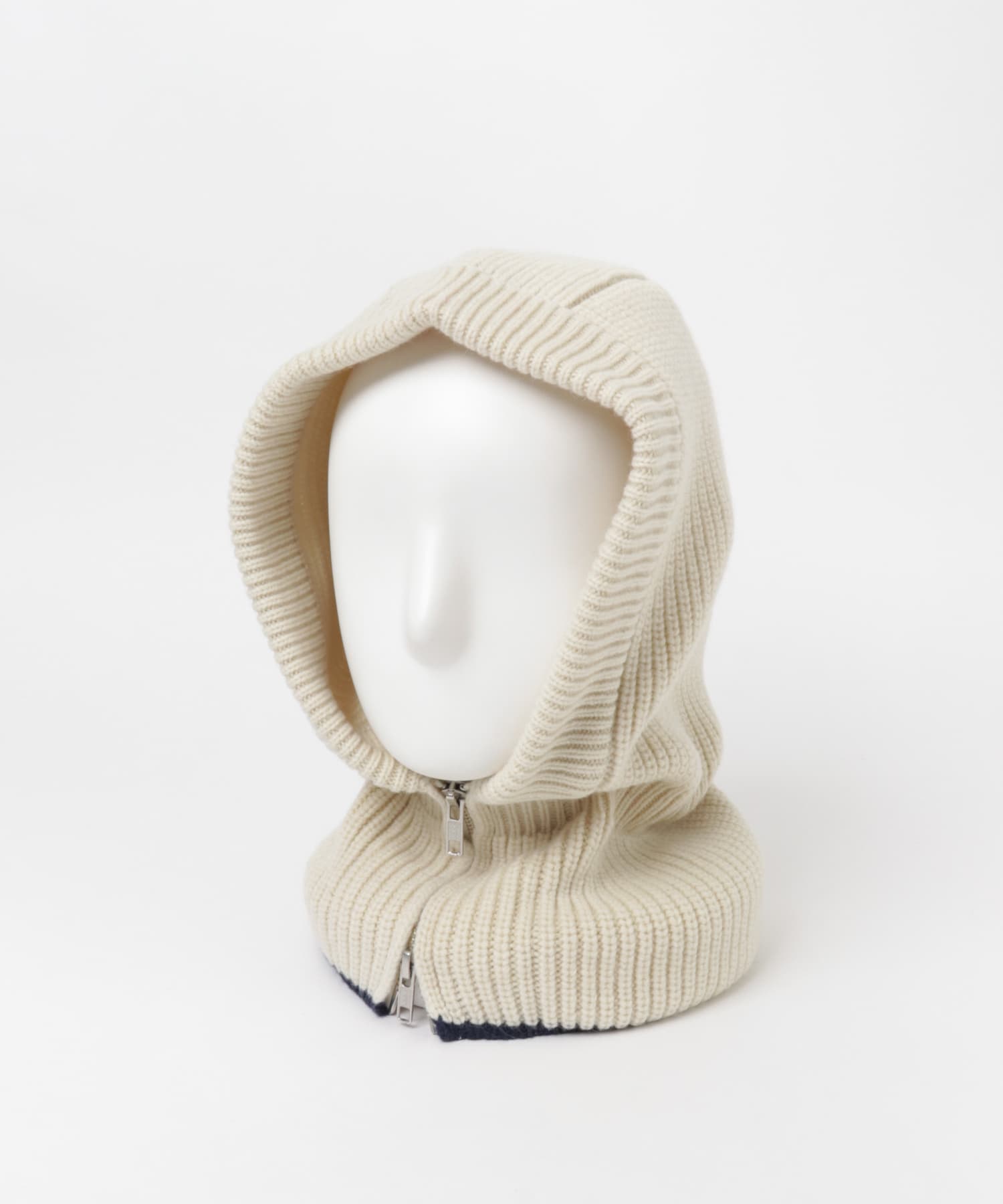 ザ グッドランド マーケット　KNIT ZIP BALACLAVA IVORY one