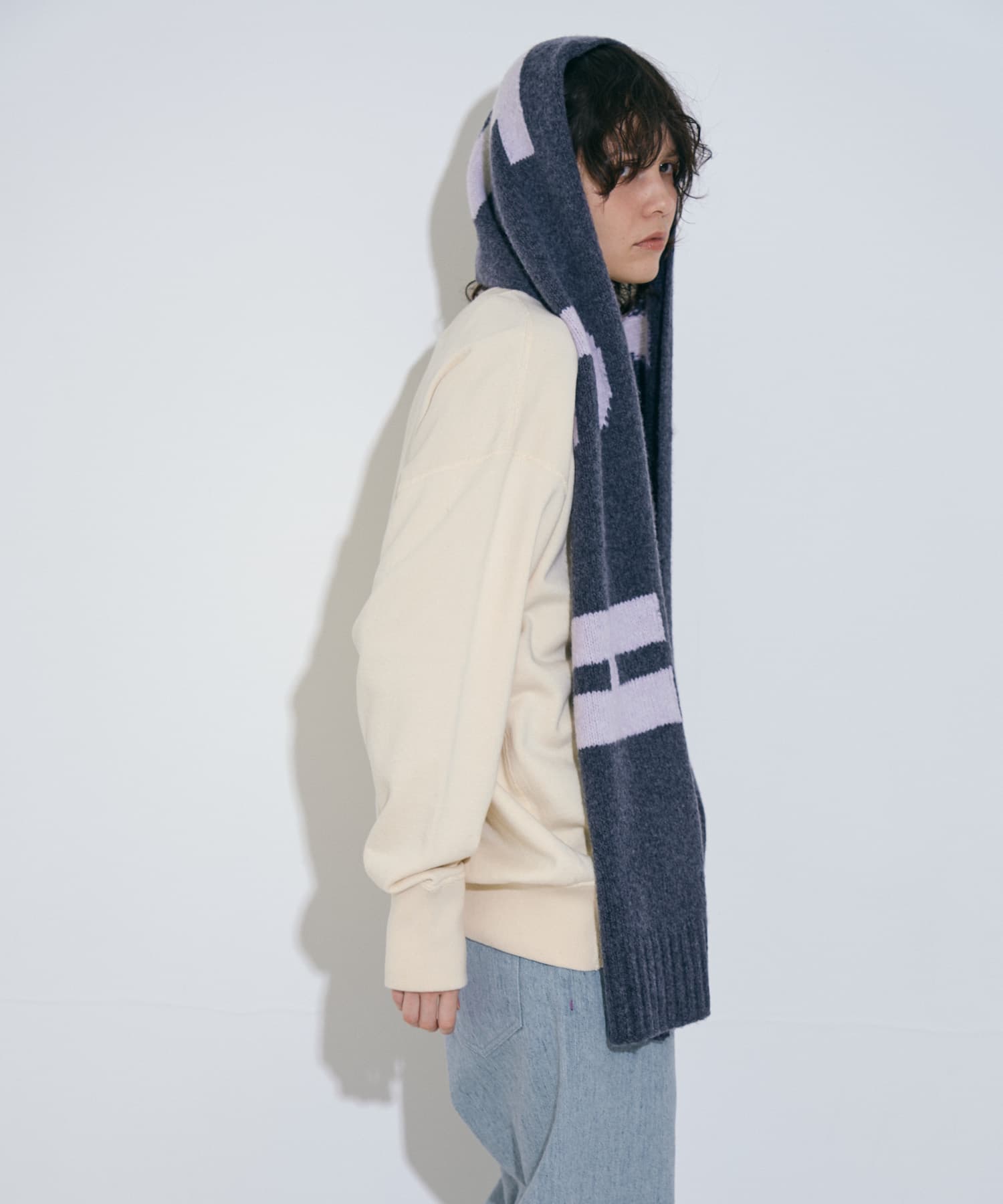 cwtch　RWS Recycle Wool Scarf LGgray one