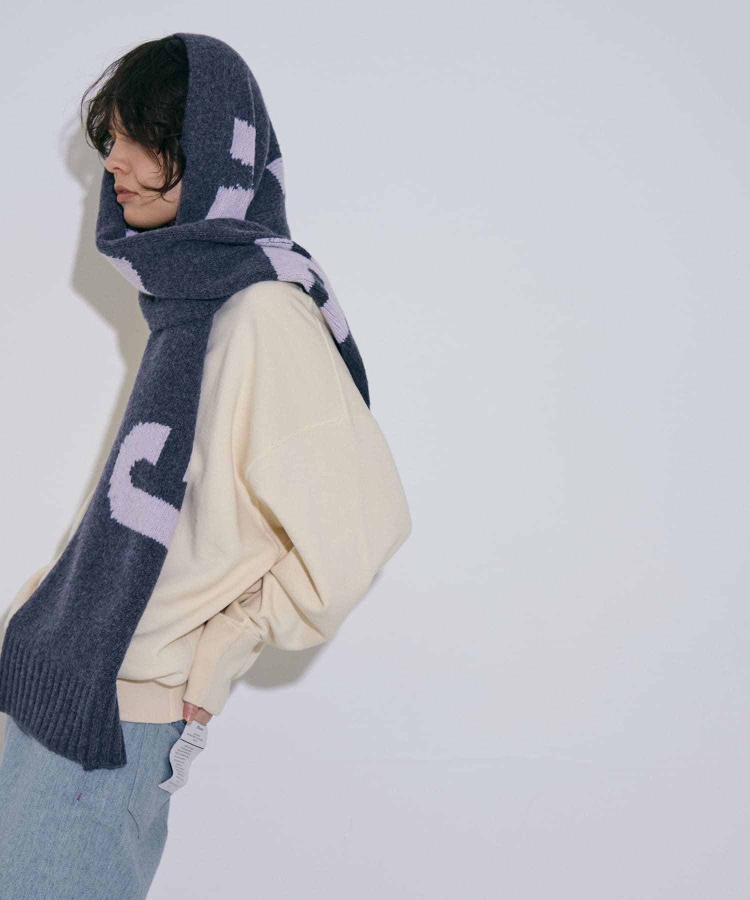 cwtch　RWS Recycle Wool Scarf LGgray one