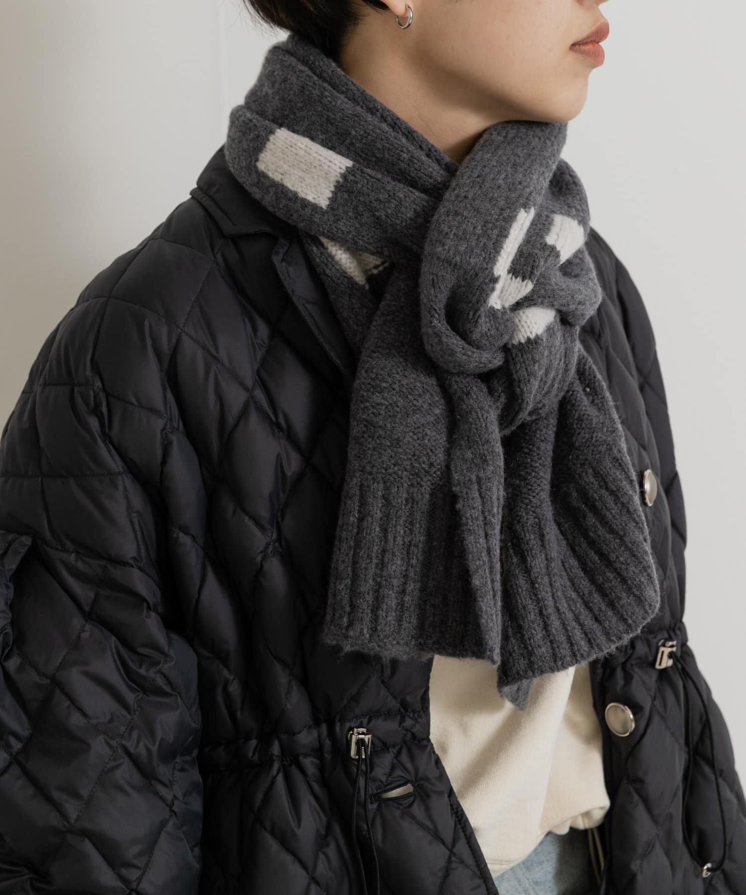 cwtch　RWS Recycle Wool Scarf LGgray one