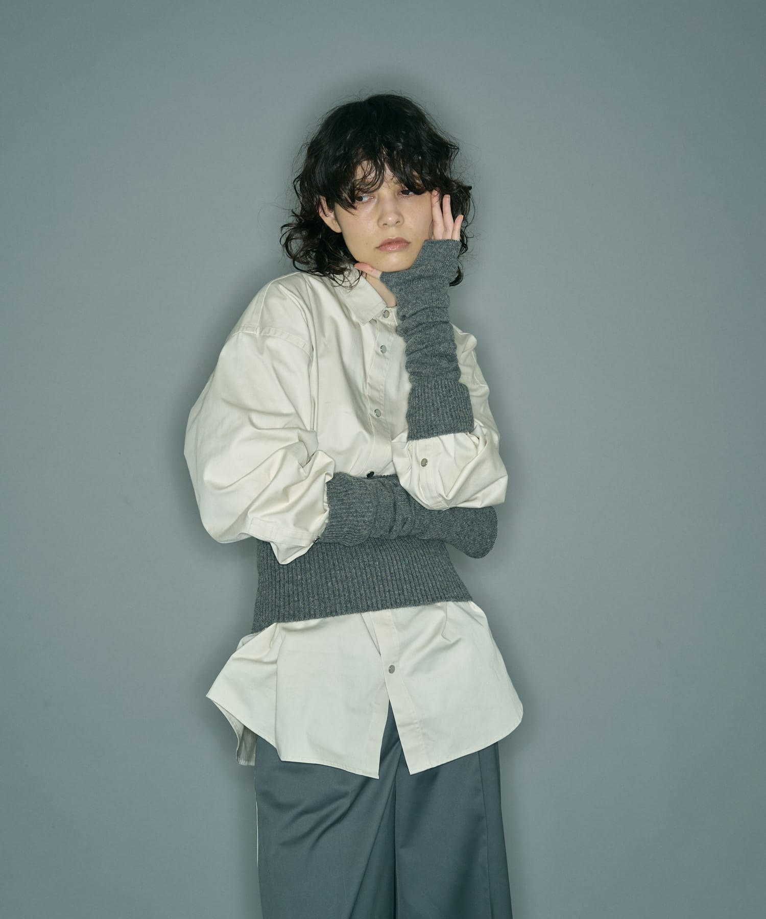ザ グッドランド マーケット　KNIT ARM WARMERS GRAY one