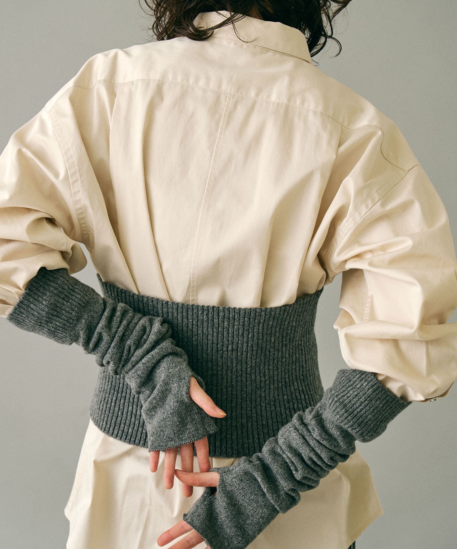 ザ グッドランド マーケット　KNIT ARM WARMERS GRAY one