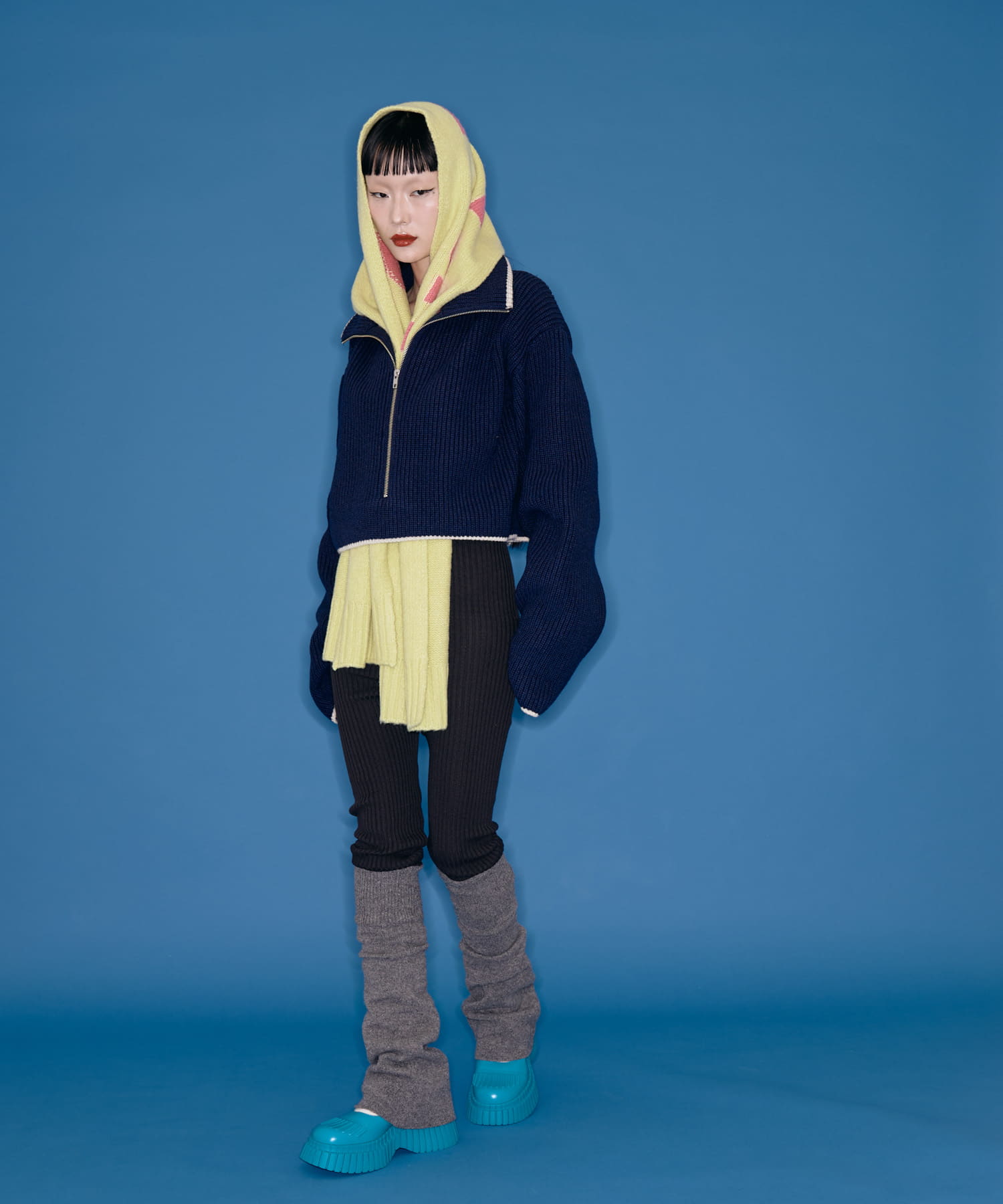 ザ グッドランド マーケット　KNIT LEG COVER GRAY one