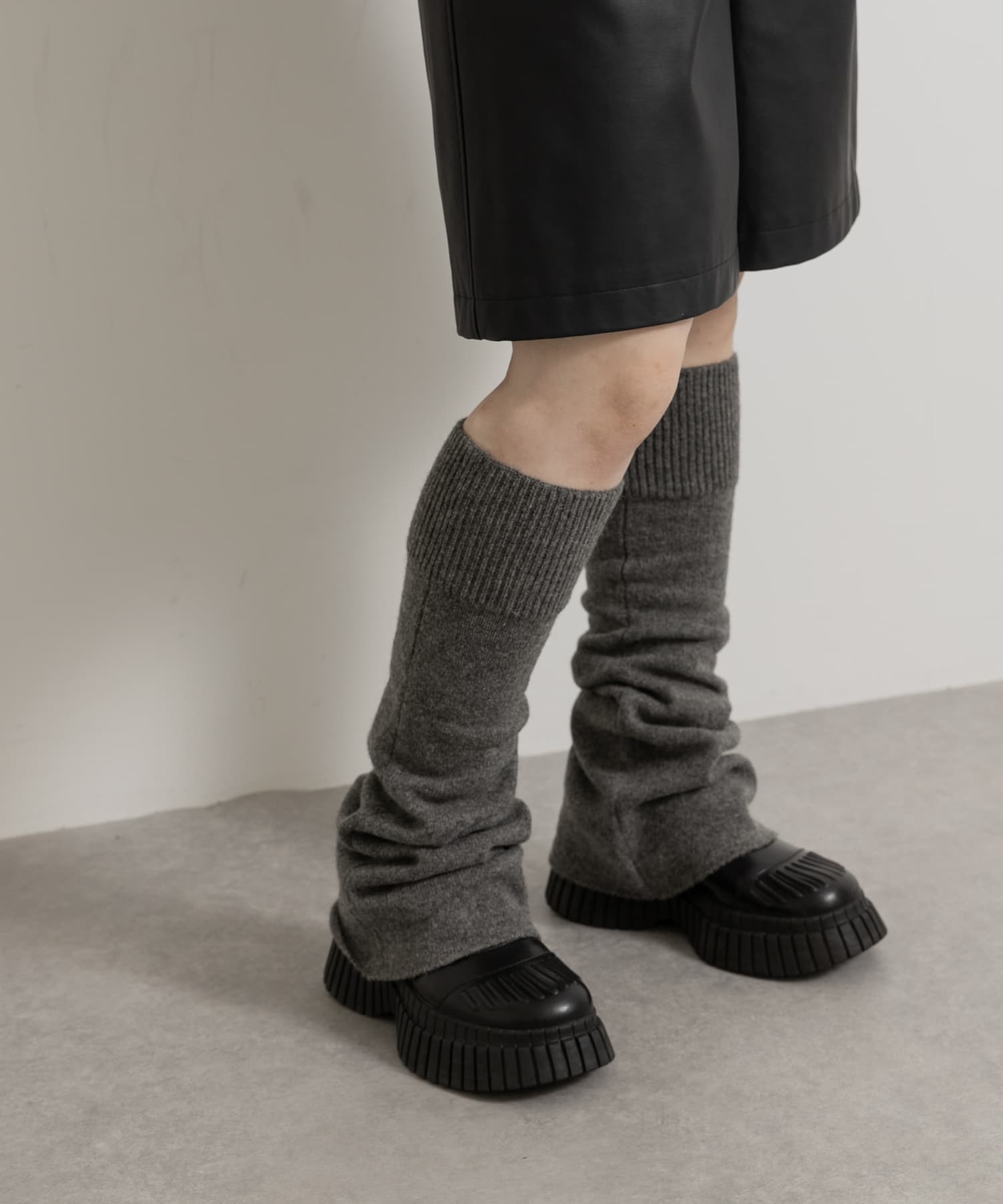 ザ グッドランド マーケット　KNIT LEG COVER GRAY one