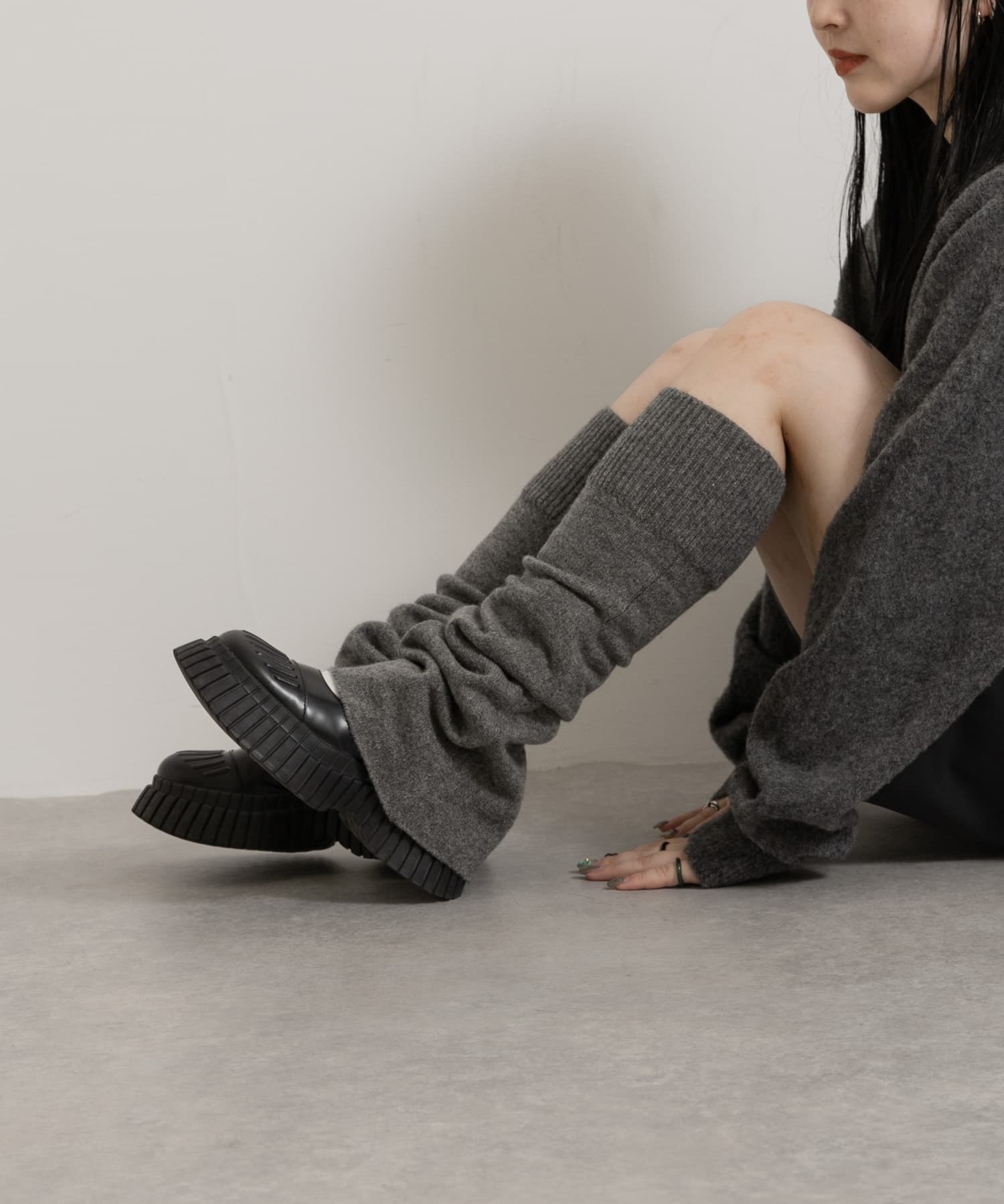 ザ グッドランド マーケット　KNIT LEG COVER GRAY one