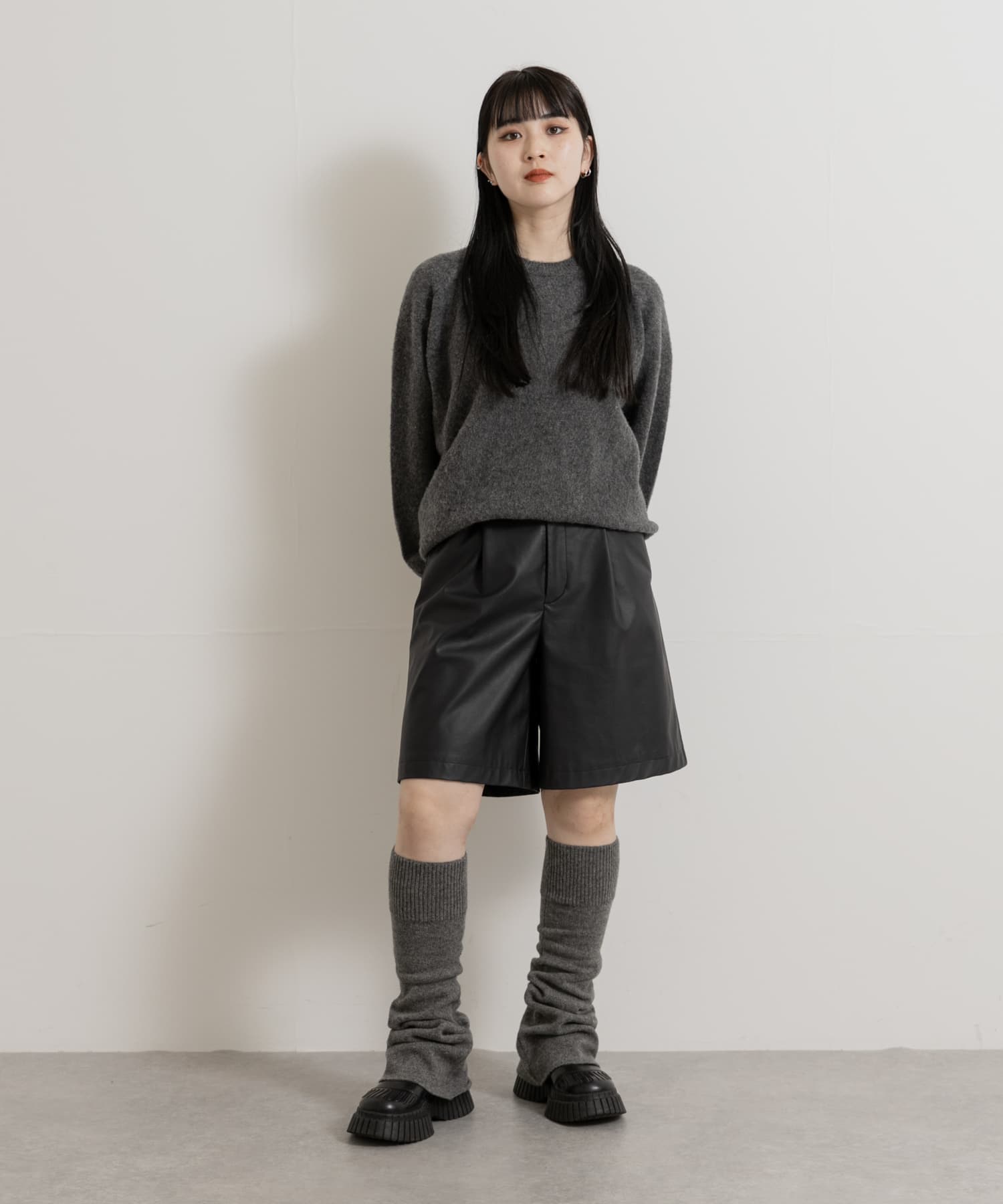 ザ グッドランド マーケット　KNIT LEG COVER GRAY one