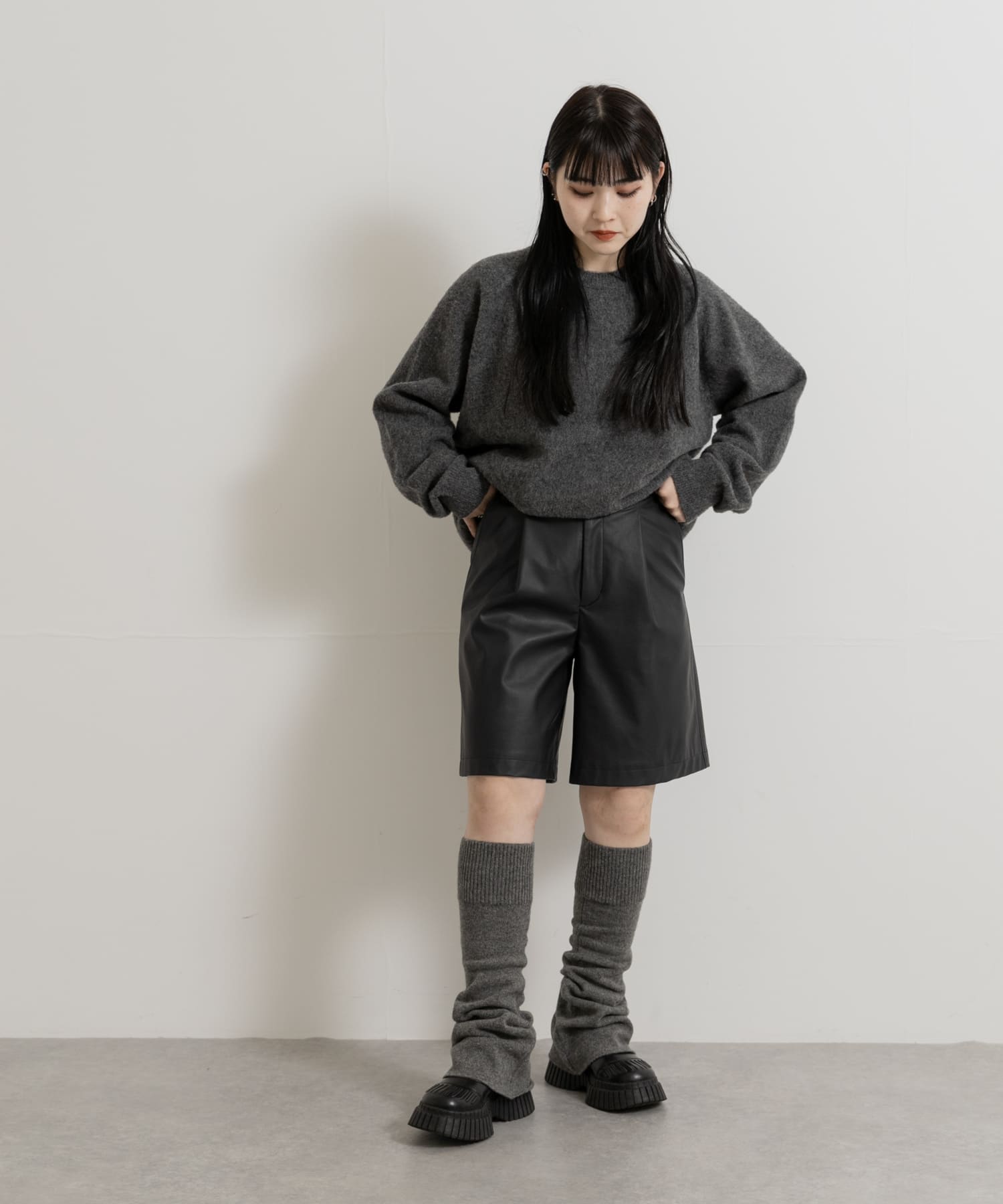 ザ グッドランド マーケット　KNIT LEG COVER GRAY one