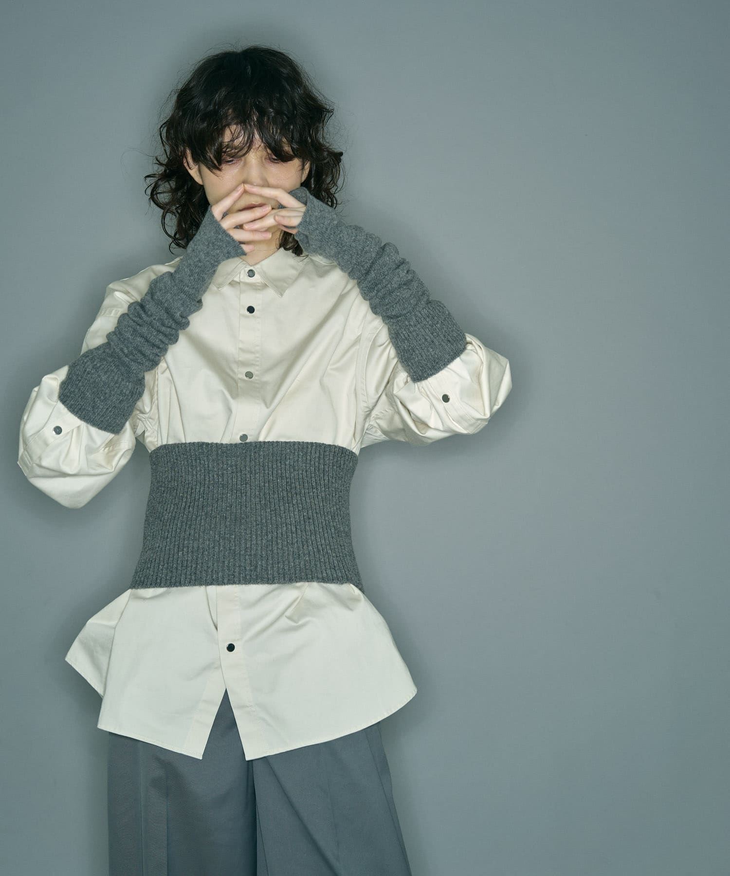 ザ グッドランド マーケット　KNIT BUSTIER GRAY one