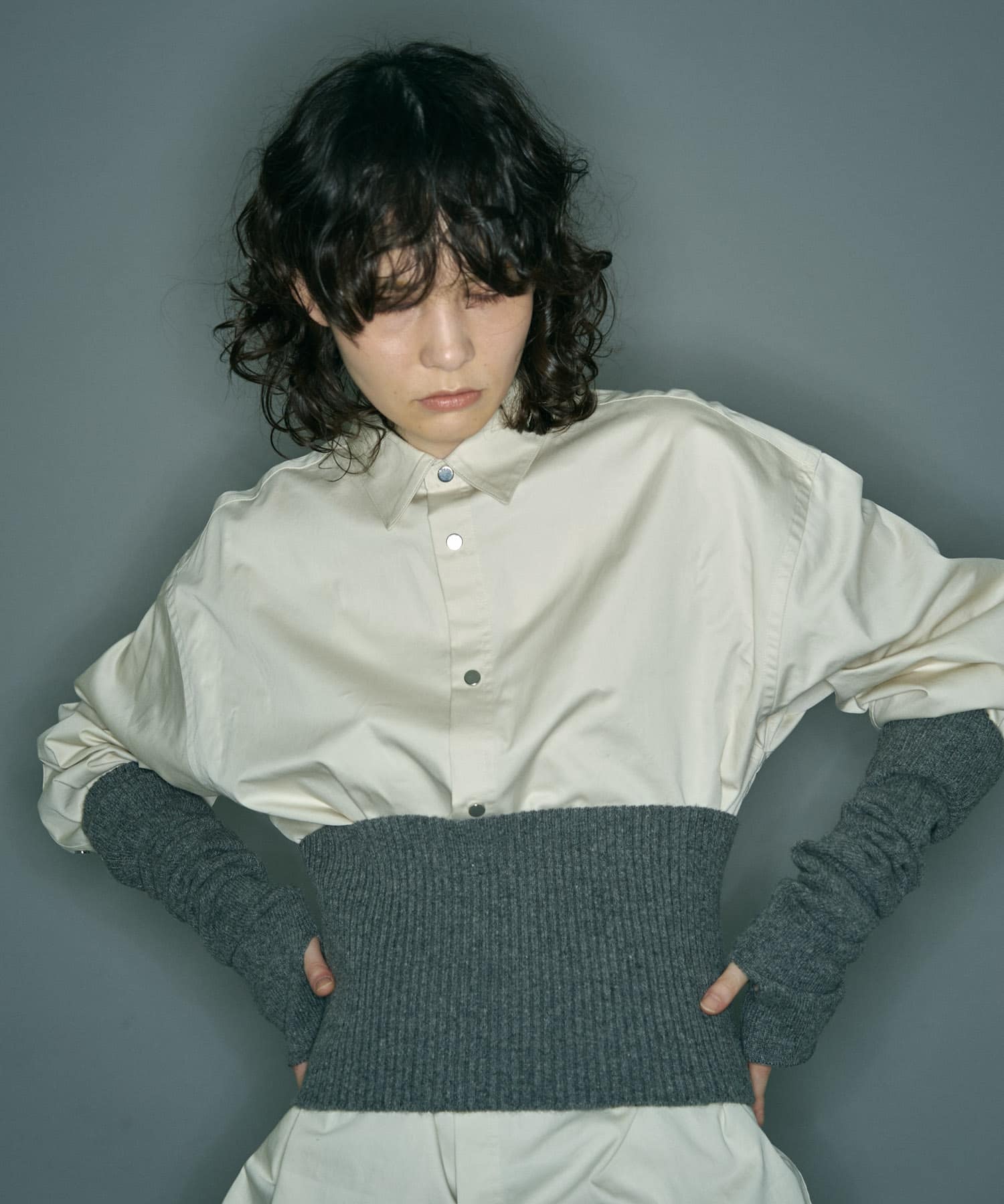 ザ グッドランド マーケット　KNIT BUSTIER GRAY one