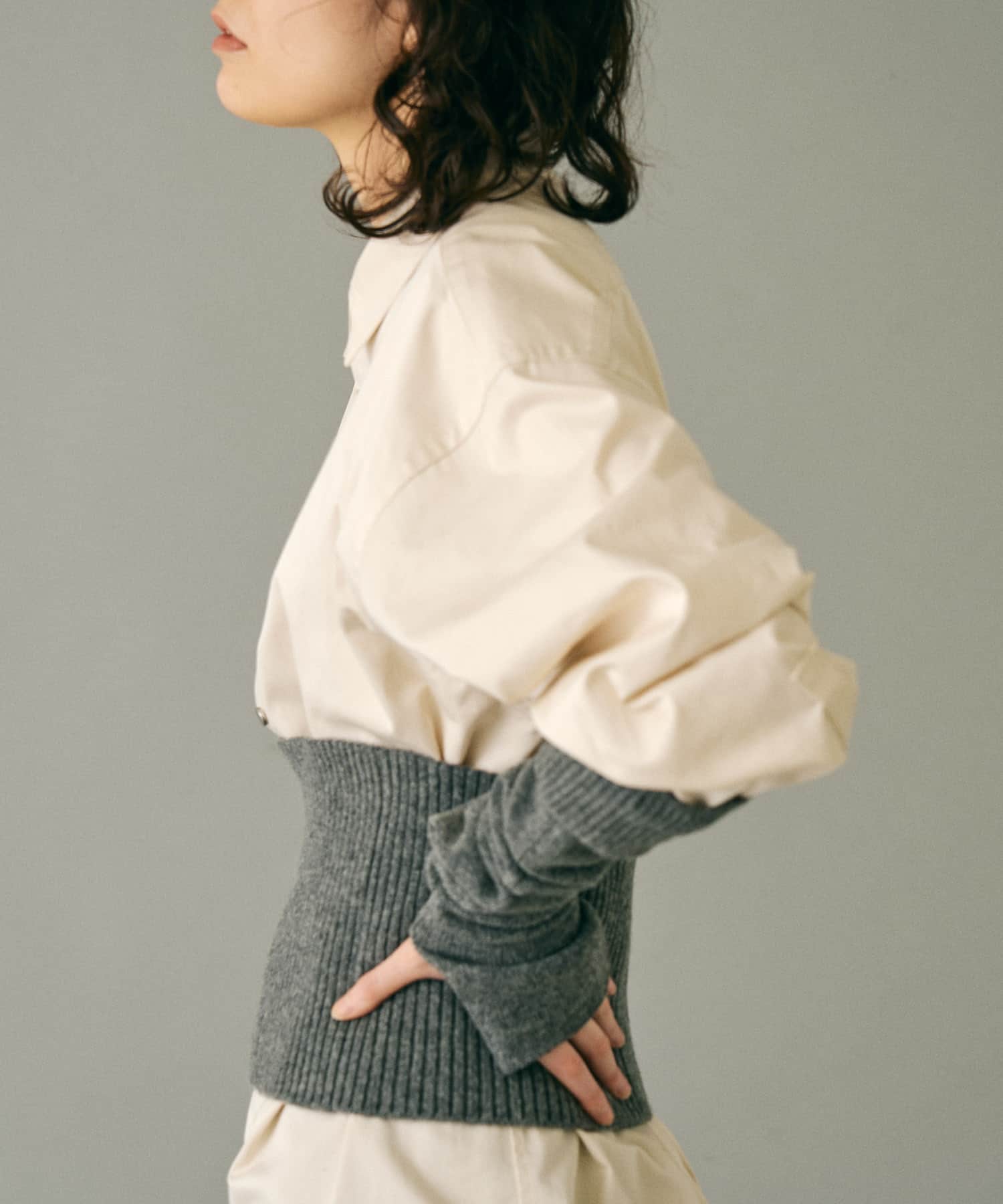 ザ グッドランド マーケット　KNIT BUSTIER GRAY one