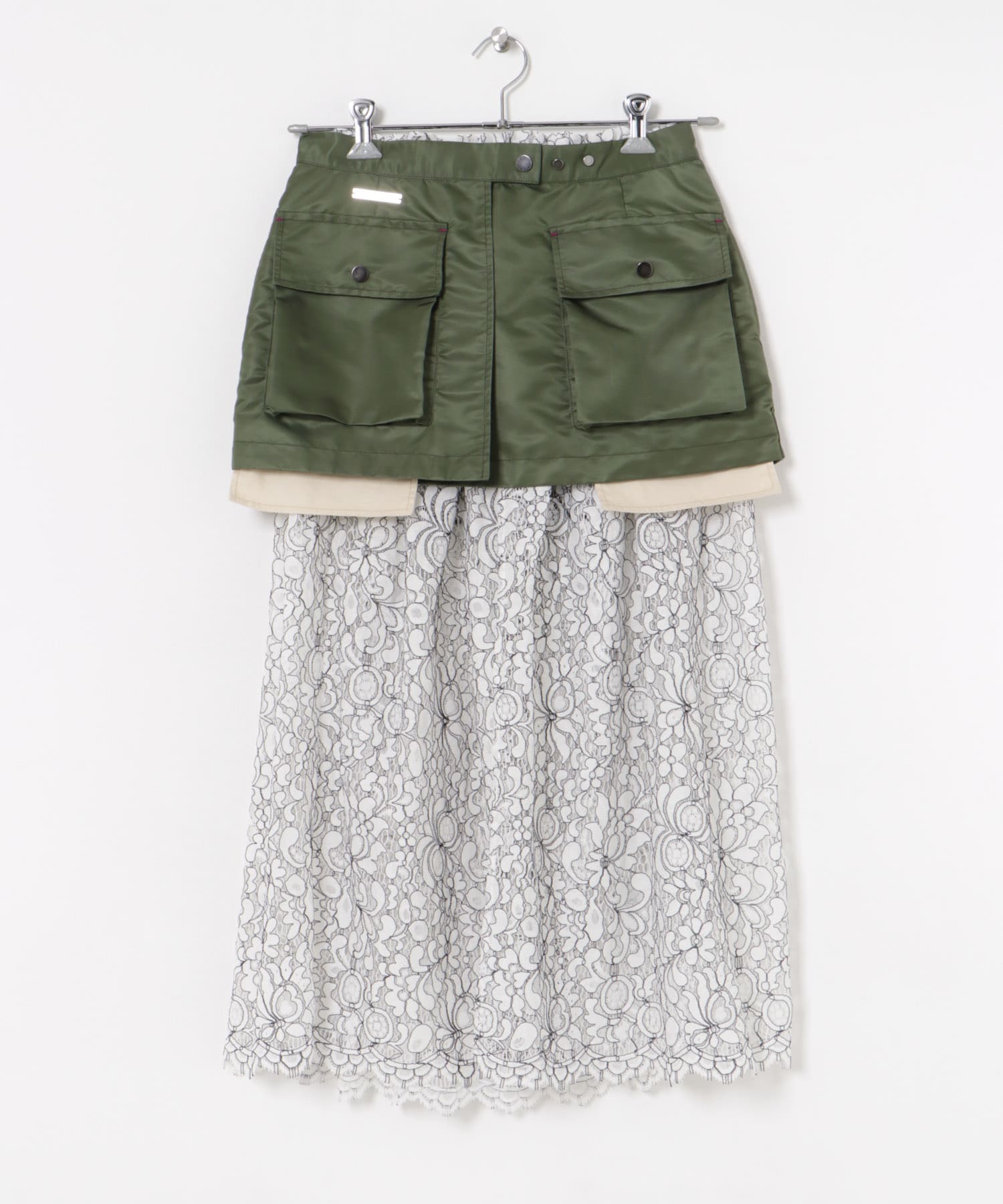 cwtch　Mulch way layered skirt KHAKI FREE