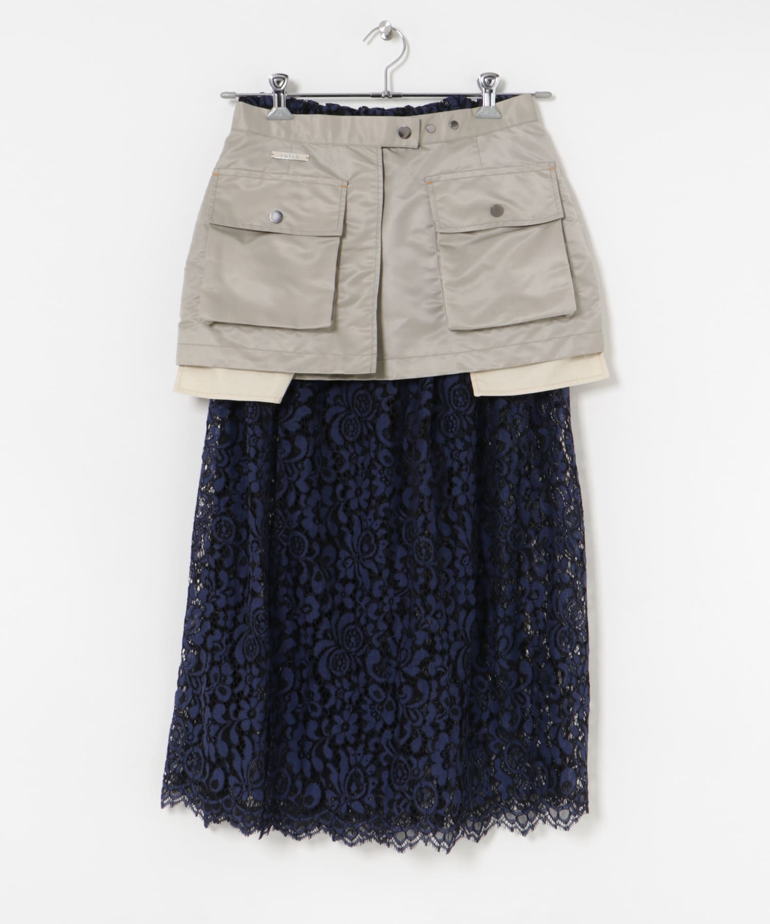 cwtch　Mulch way layered skirt L.GRY FREE