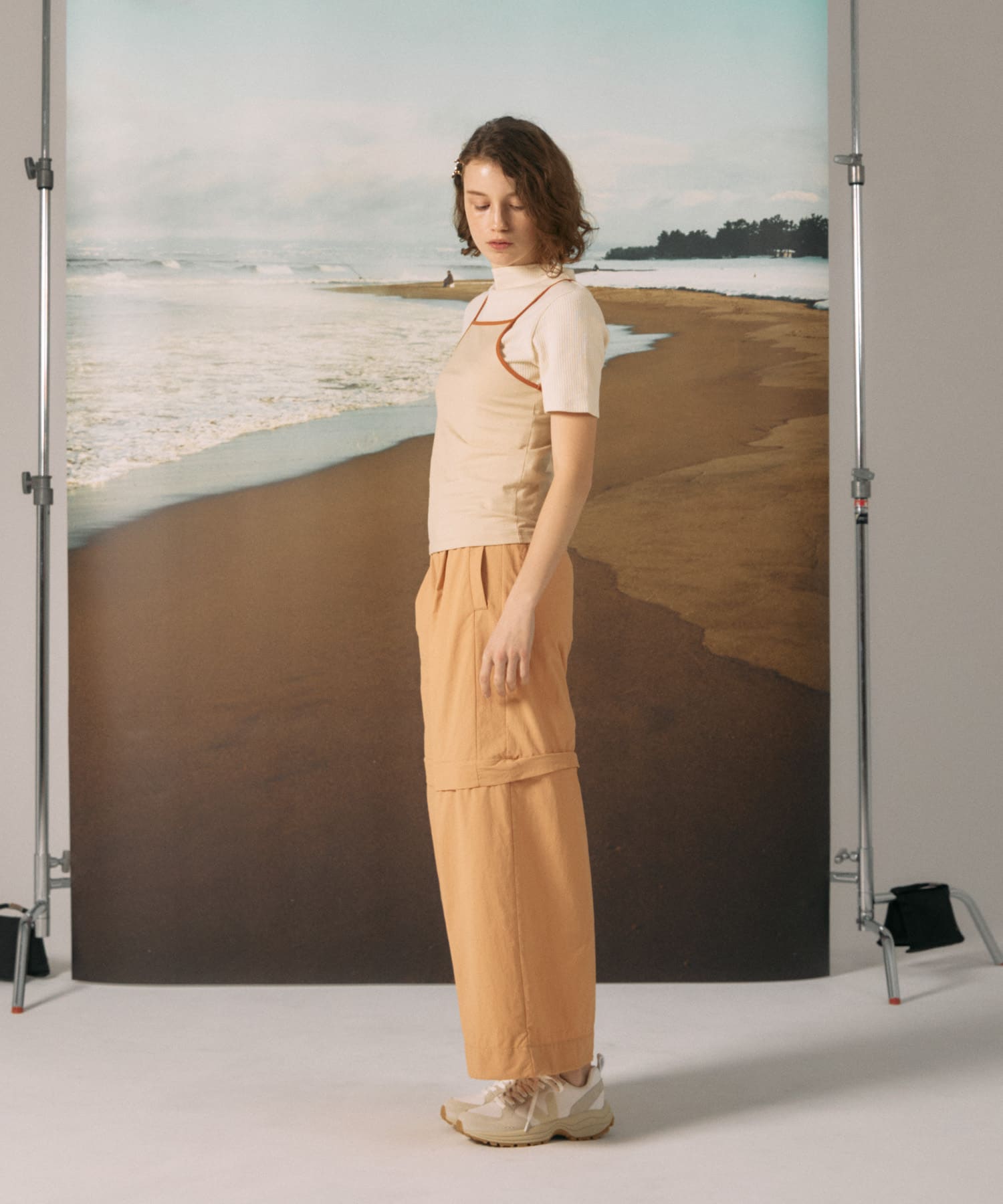 cwtch　RE-NYLON MULTIWAY PANTS ORANGE one