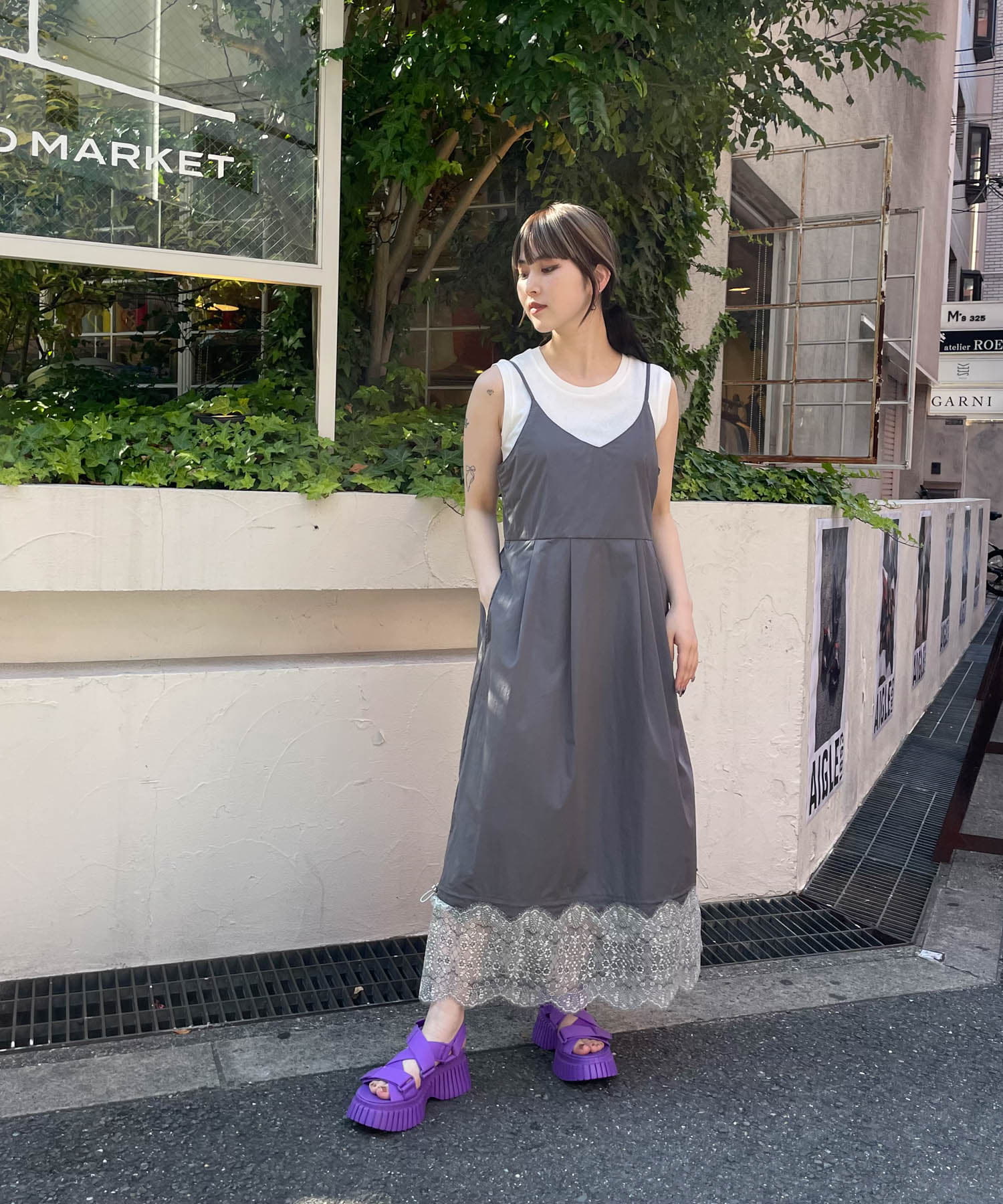 cwtch　RE-MULTI LACE DRESS