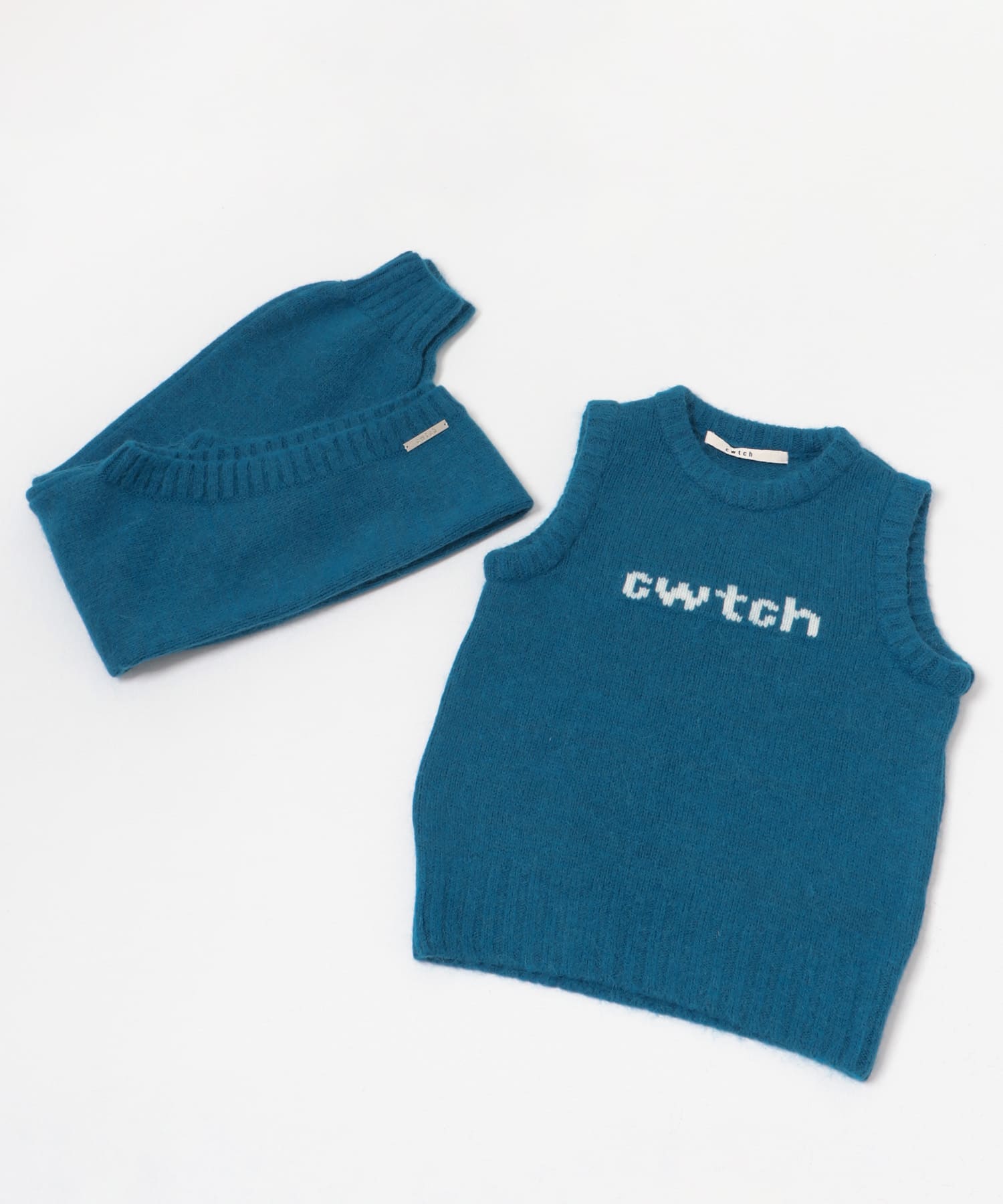cwtch　Layered cwtch knit BLUE FREE