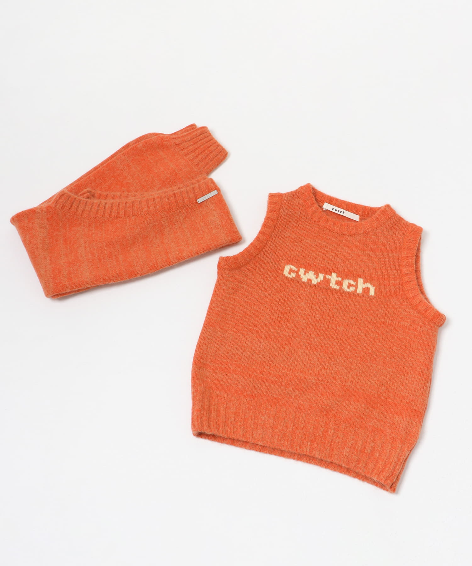 cwtch　Layered cwtch knit ORANGE FREE