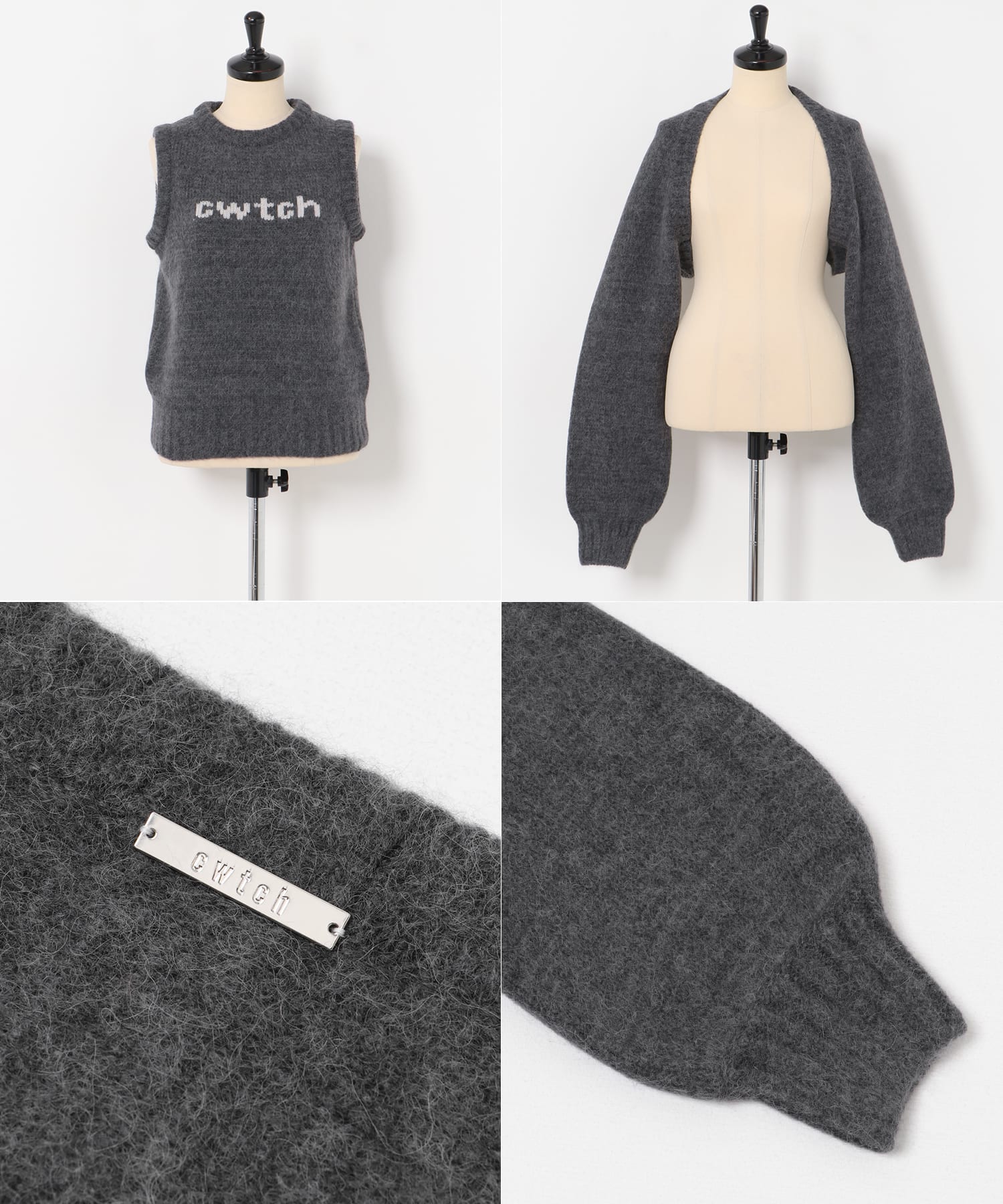 cwtch　Layered cwtch knit GRAY FREE