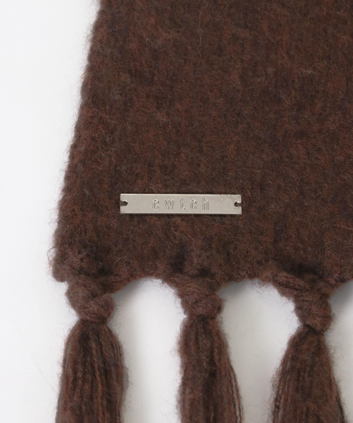 cwtch　RWS Wool fringe Scarf BROWN FREE