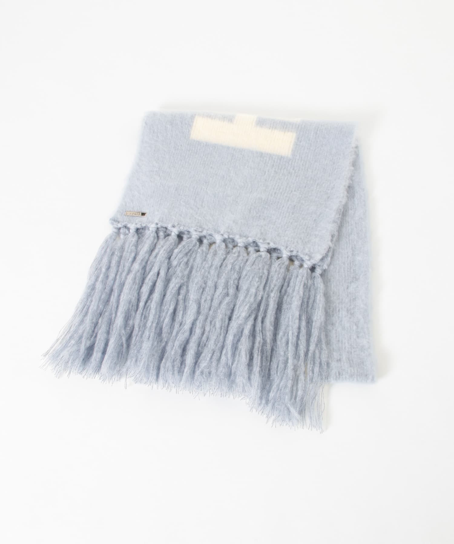 cwtch　RWS Wool fringe Scarf BLUE FREE