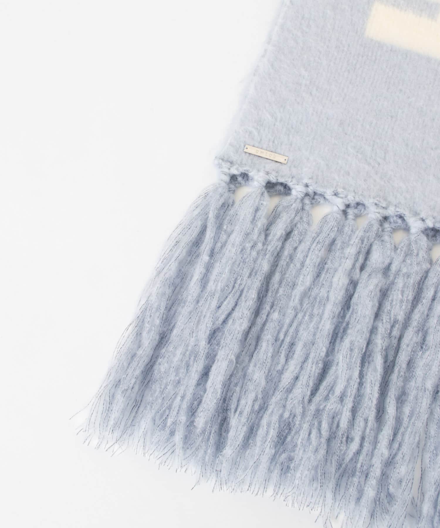 cwtch　RWS Wool fringe Scarf BLUE FREE