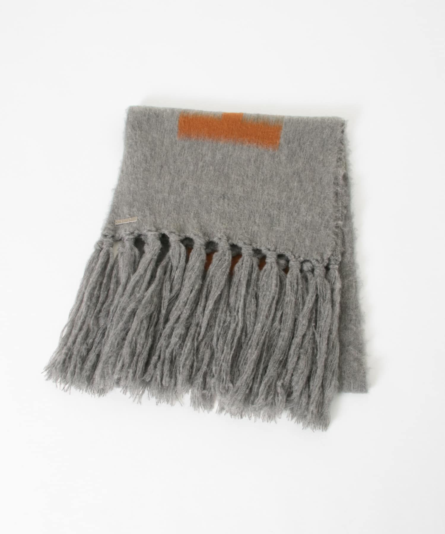 cwtch　RWS Wool fringe Scarf GRAY FREE