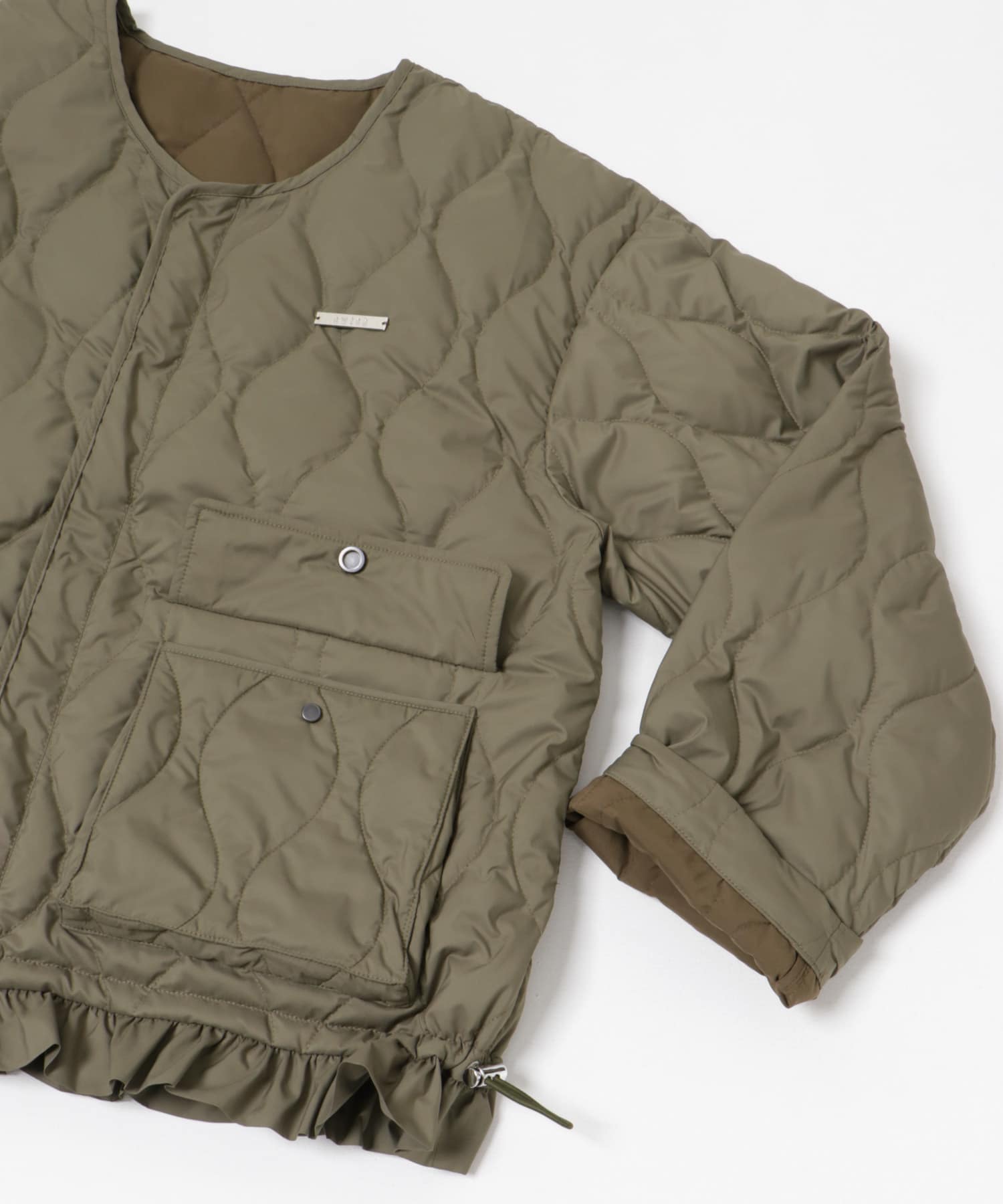 cwtch　Bigcollar layered down KHAKI FREE