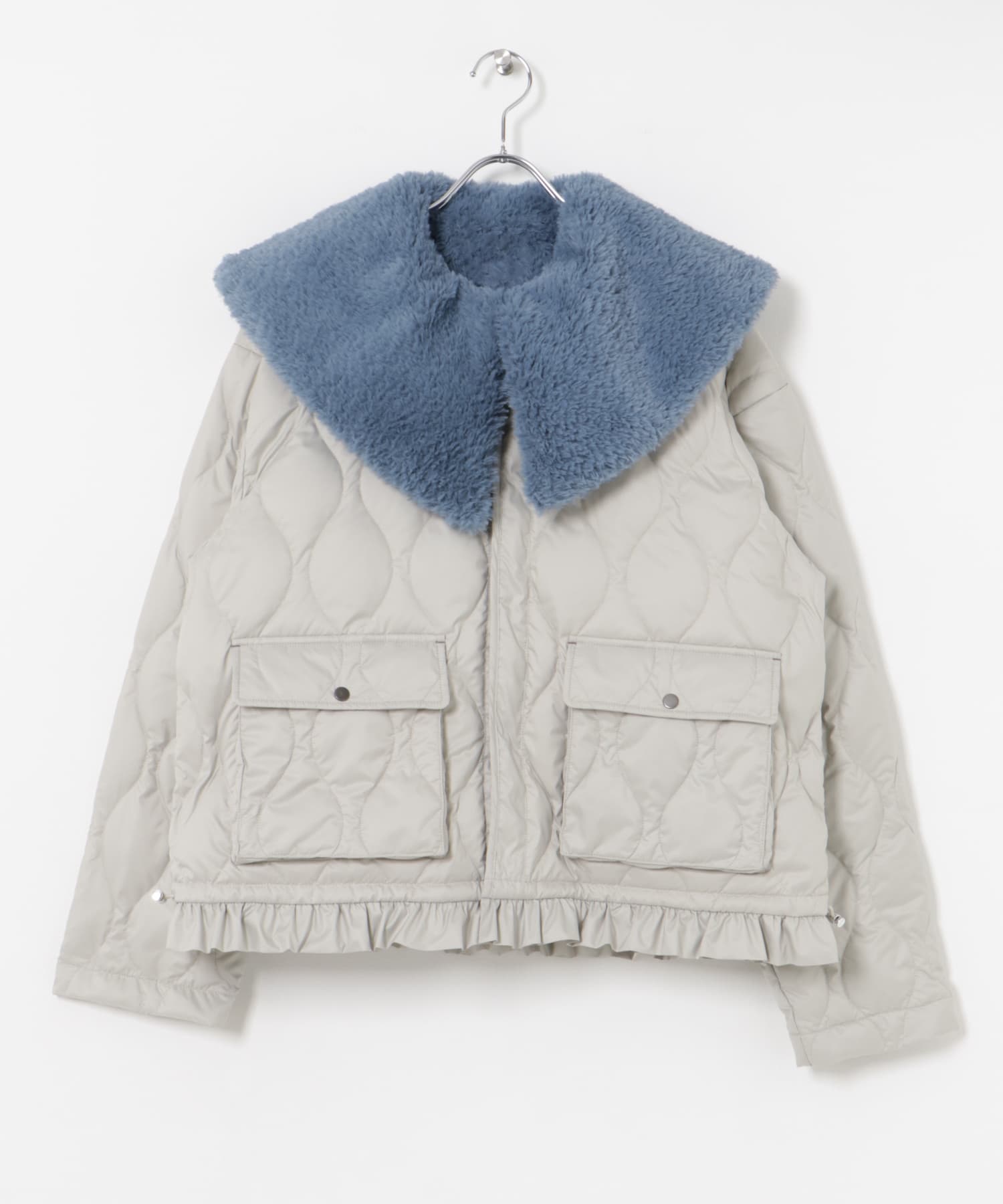 cwtch　Bigcollar layered down L.GRY FREE