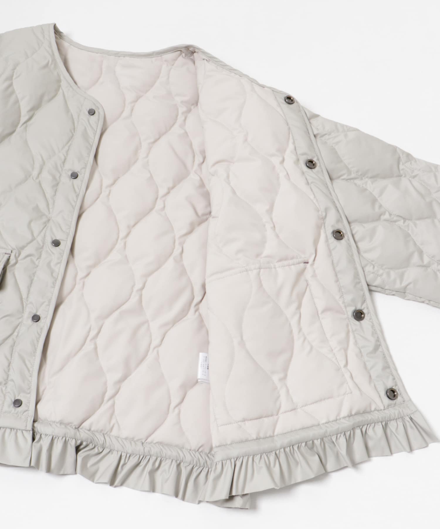 cwtch　Bigcollar layered down L.GRY FREE