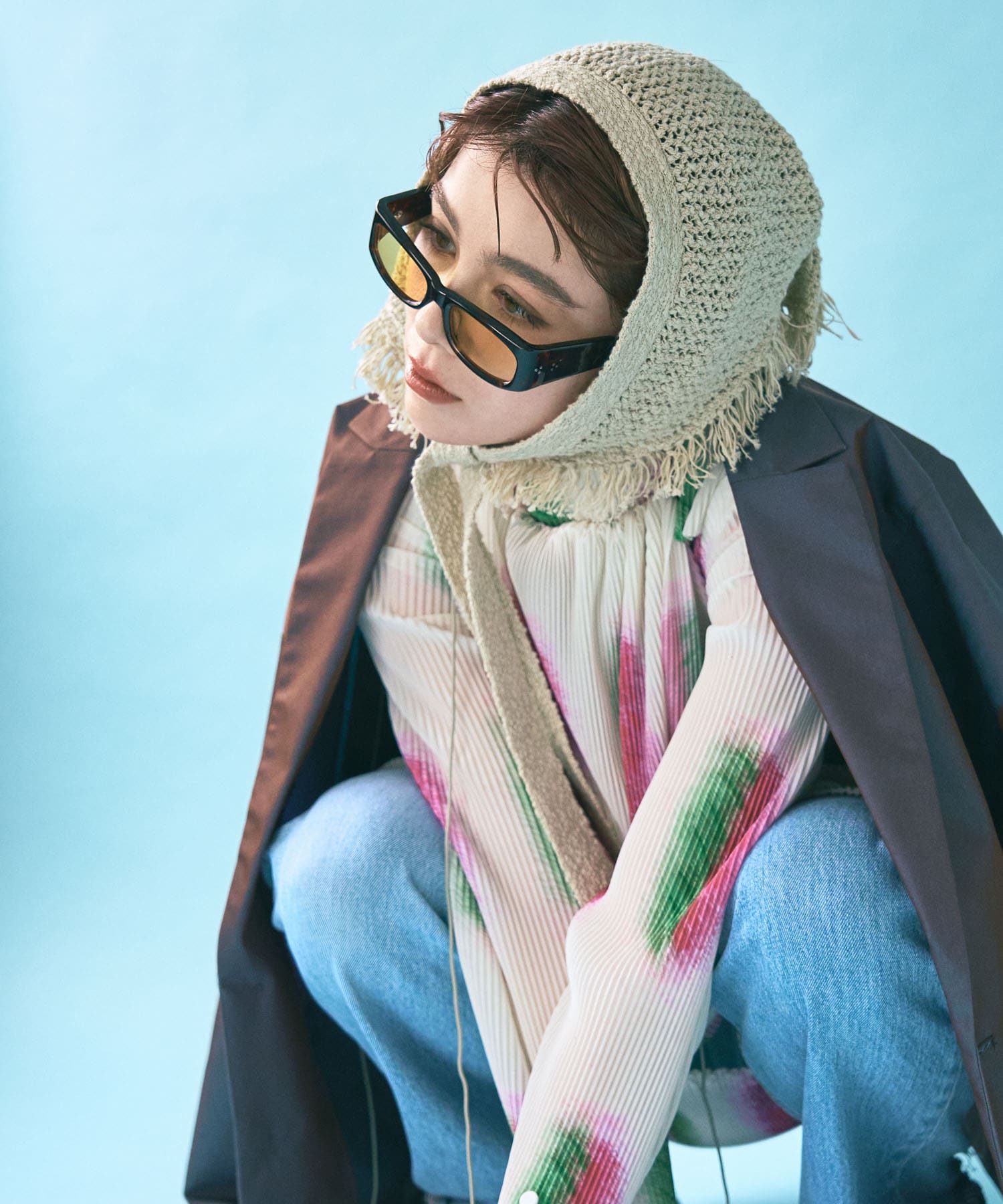 cwtch　KNIT BABUSHKA L.BEIGE FREE