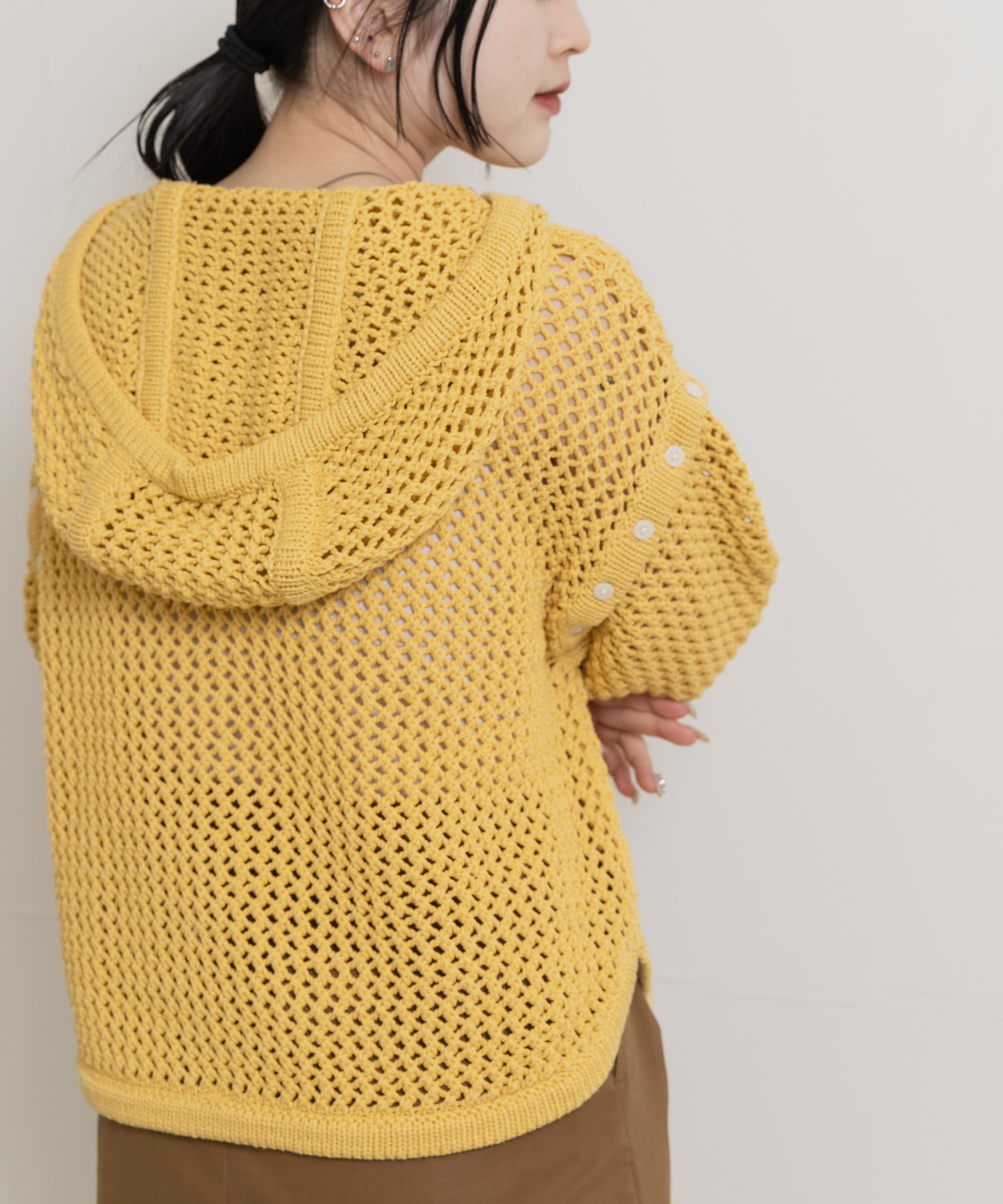 cwtch　MESH HOODIE PULLOVER