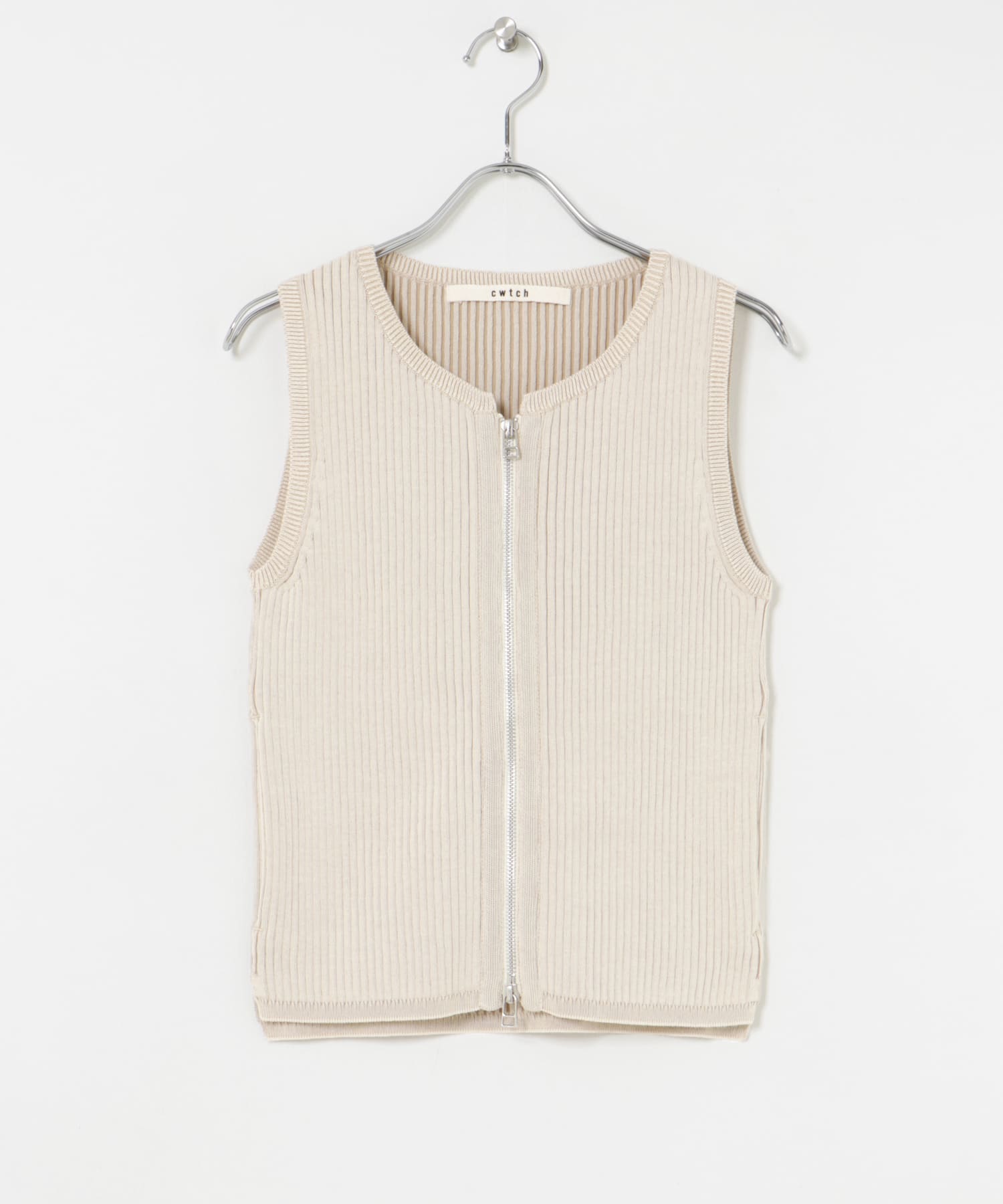cwtch　SLEEVE LESS ZIPTOPS