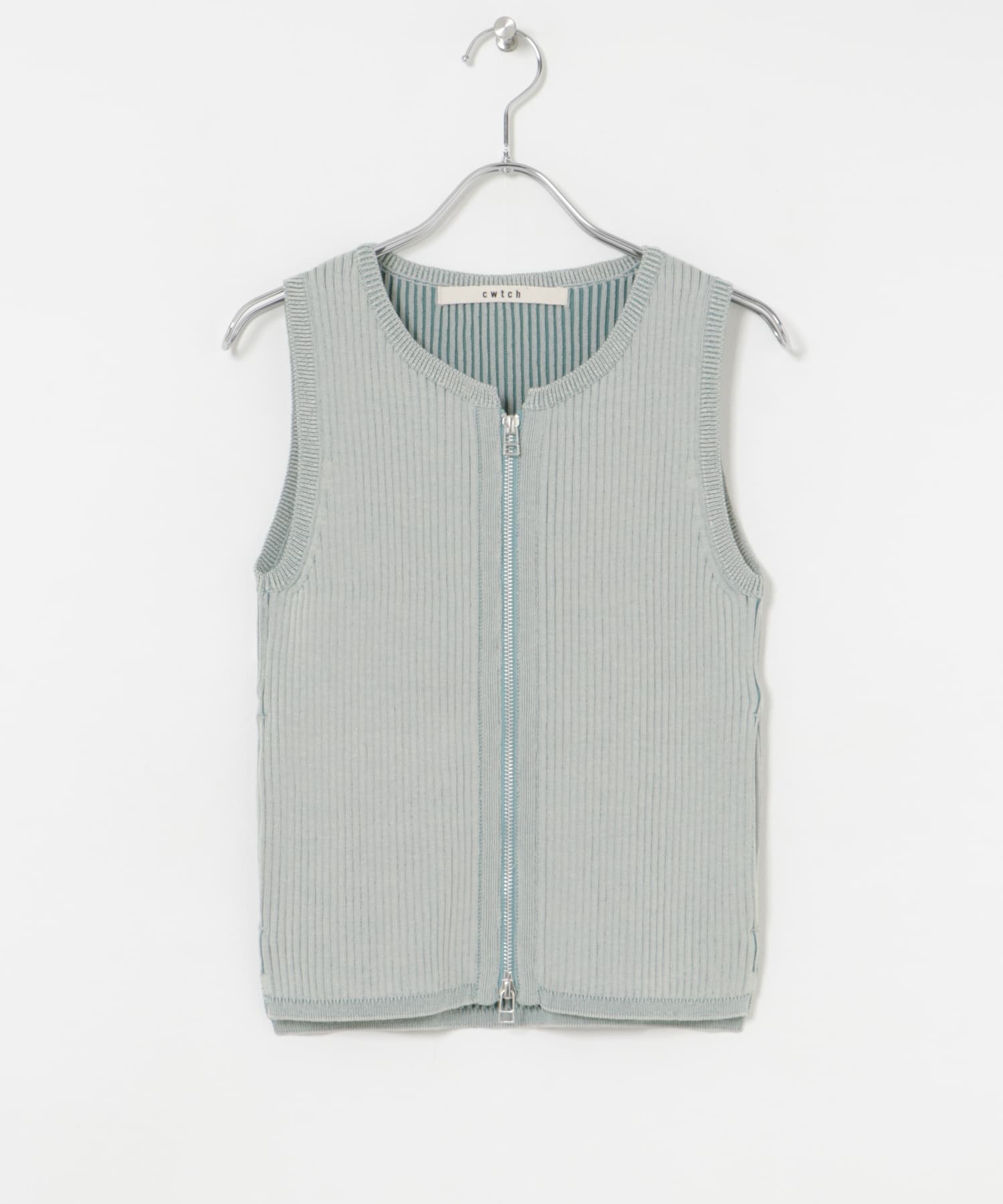 cwtch　SLEEVE LESS ZIPTOPS