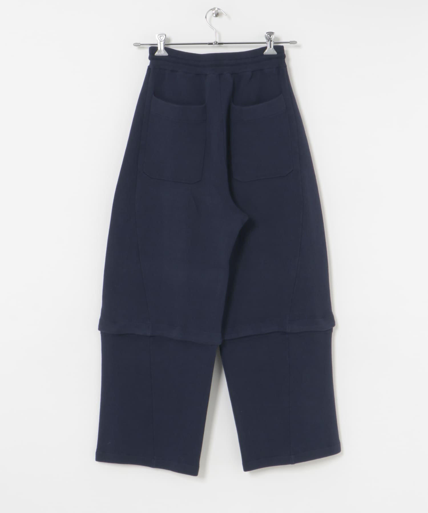 cwtch　COTTON KNIT 2WAY PANTS NAVY FREE