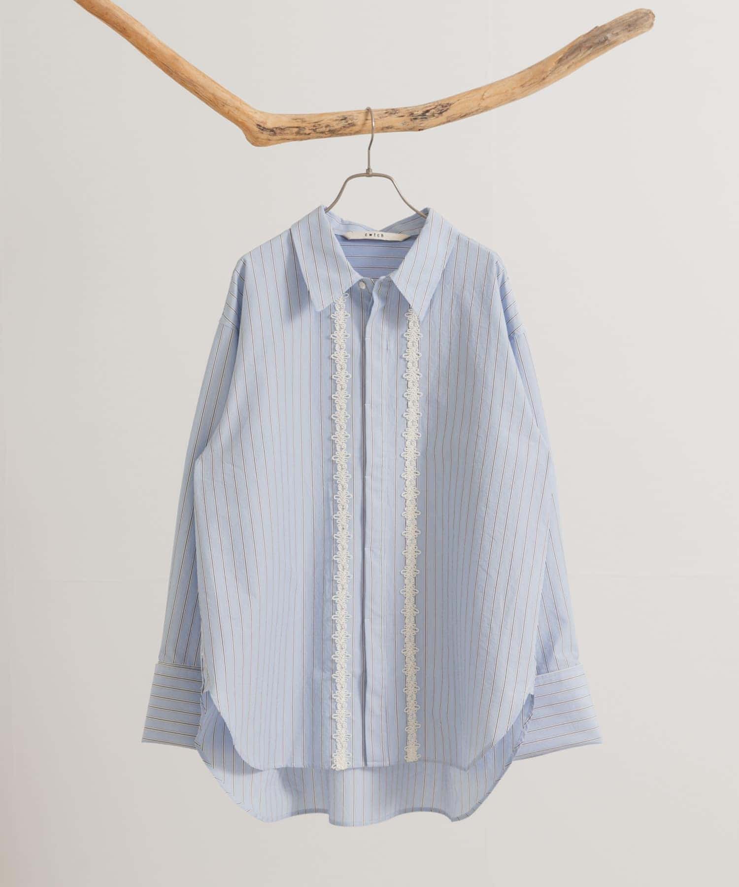 cwtch　MULTIWAY WIDE SHIRTS L.BLUE FREE