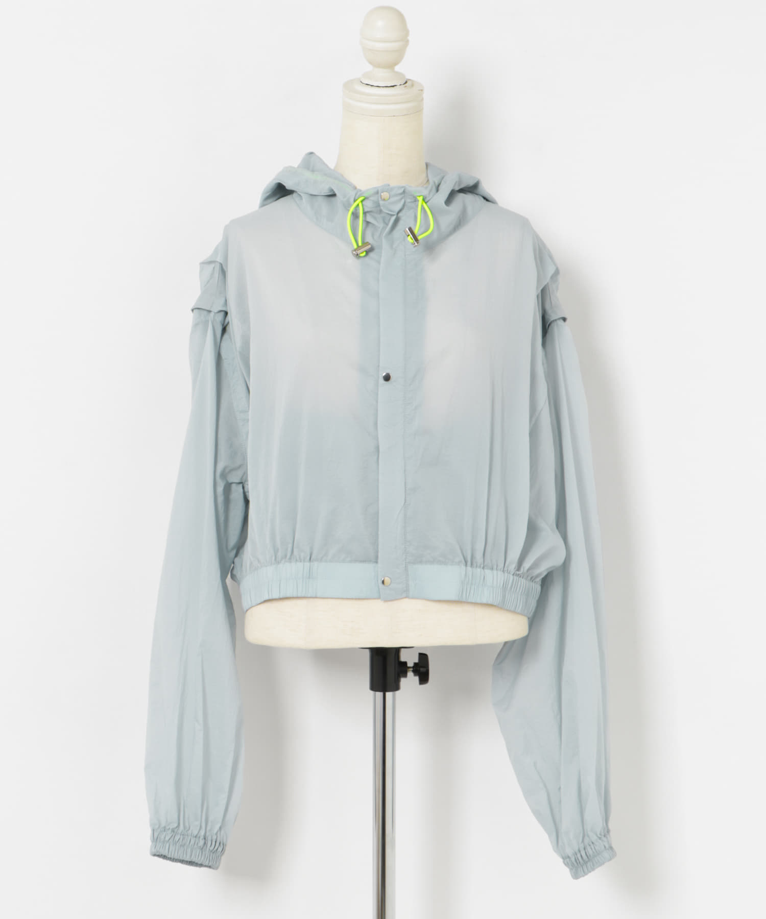 cwtch　2WAY SHEER BLOUSON L.BLUE FREE