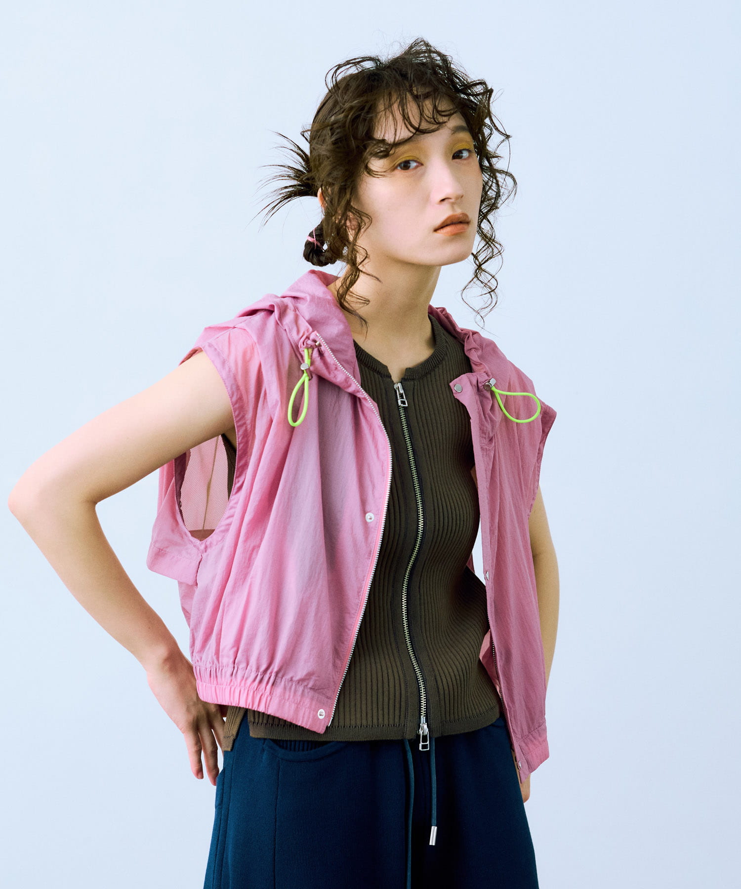 cwtch　2WAY SHEER BLOUSON