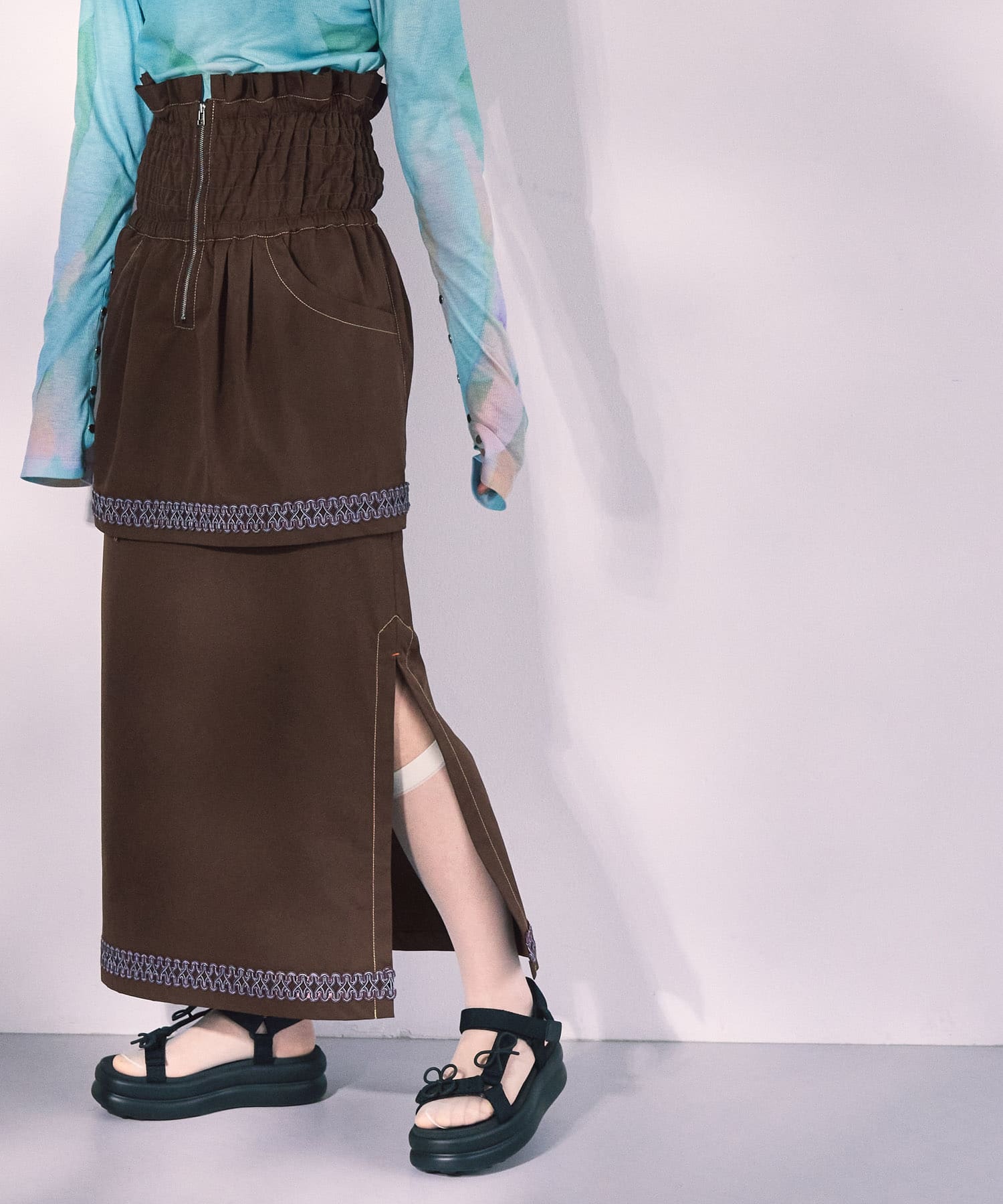 cwtch　MULTI LAYERED TIGHT SKIRT