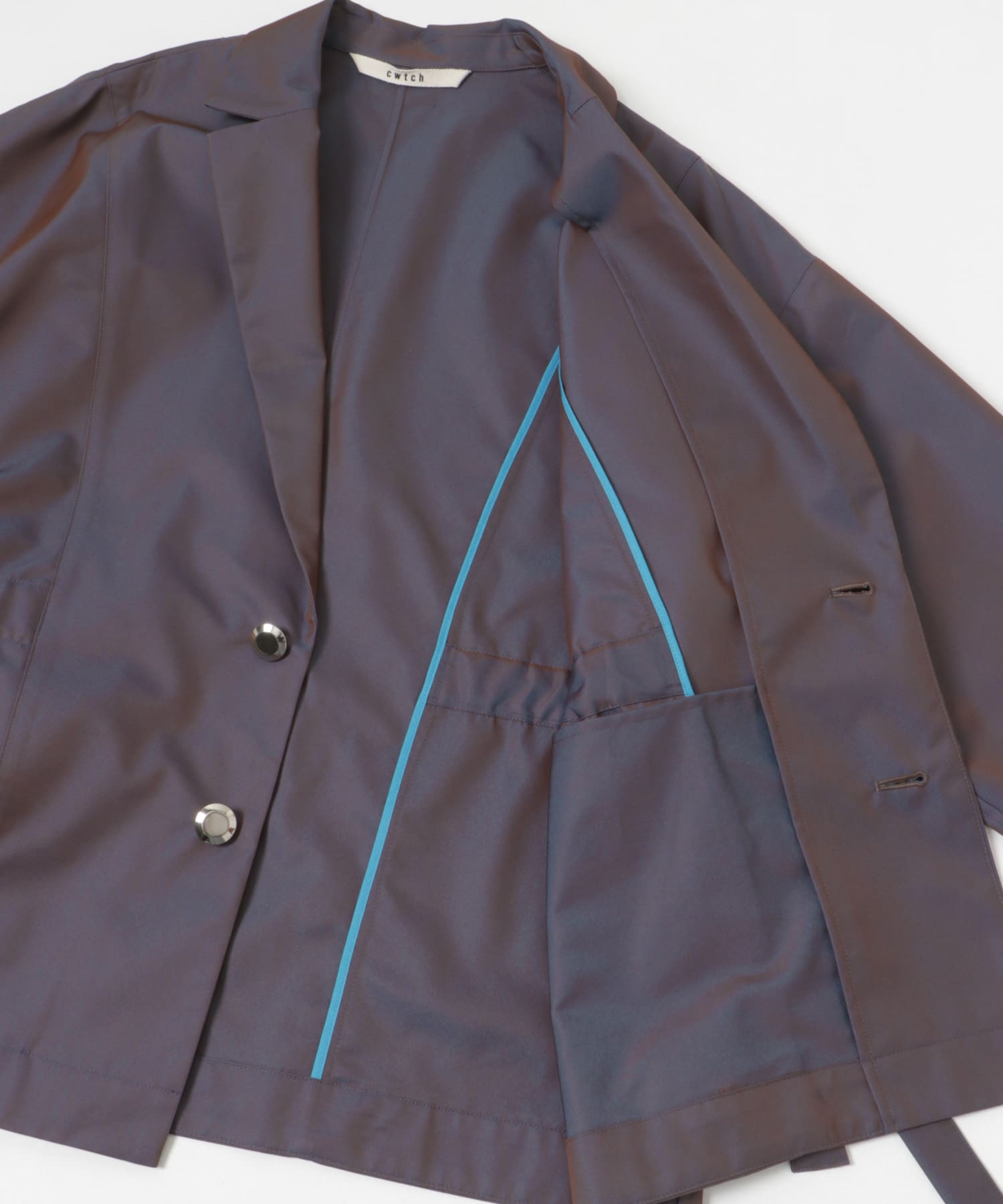 cwtch　DRAWSTRING　JACKET PURPLE FREE