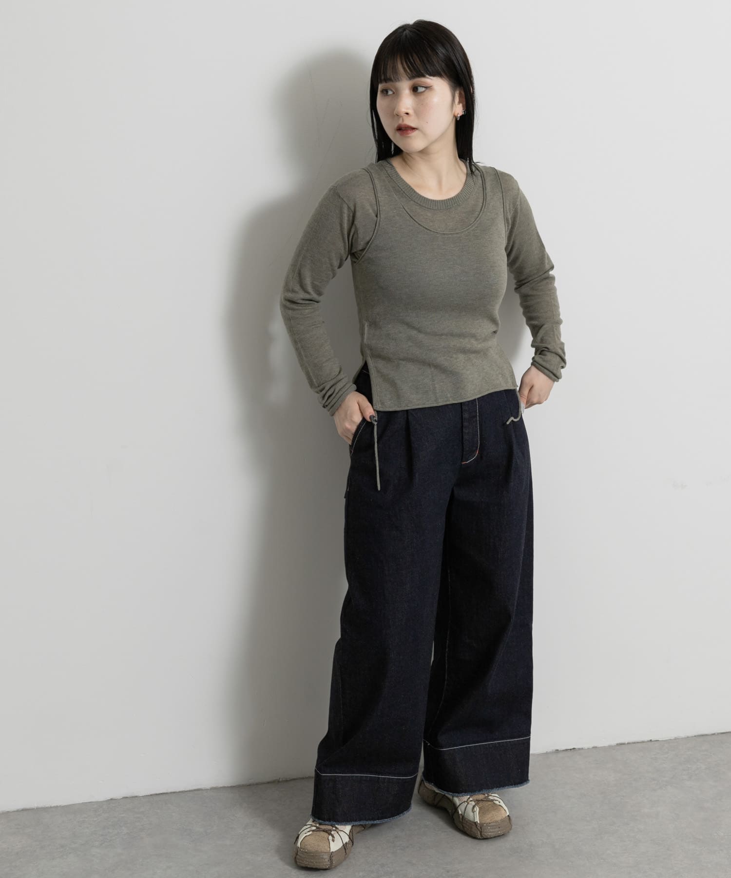 身長：156cm サイズ：one