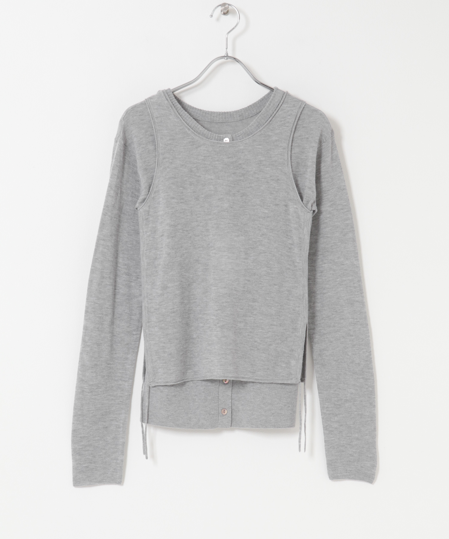 cwtch　LAYERED KNIT TOPS B.GRAY Free