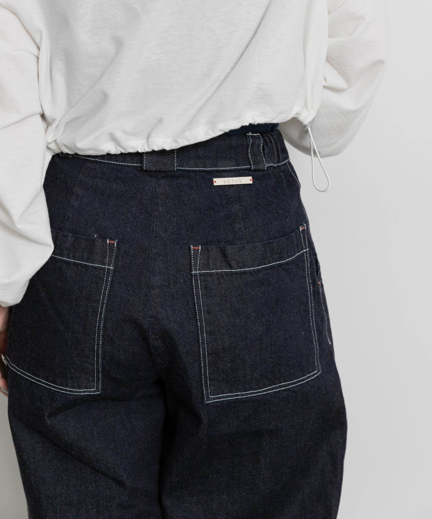 cwtch　ORGANIC DENIM WIDEPANTS INDIGO S