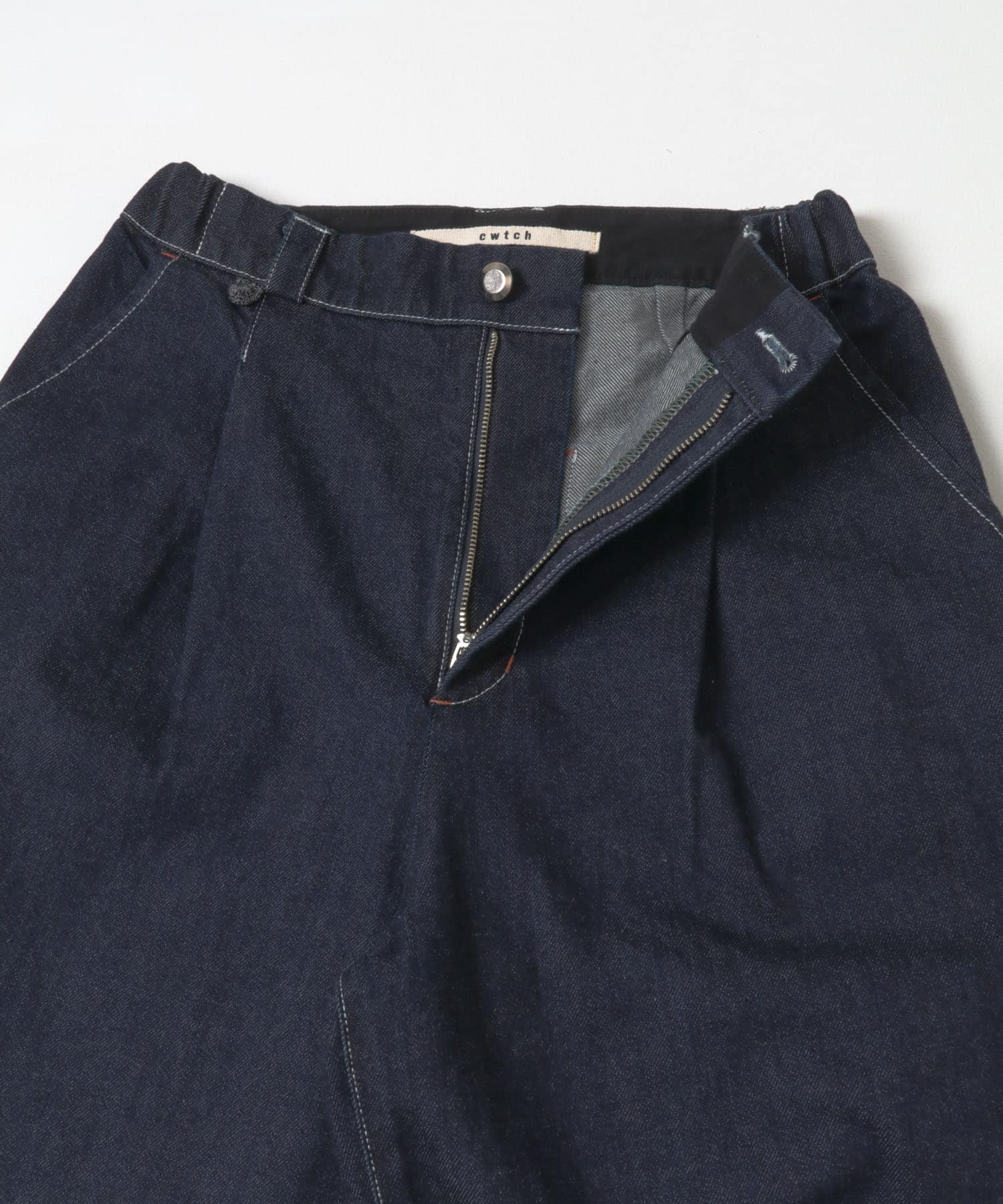 cwtch　ORGANIC DENIM WIDEPANTS INDIGO S