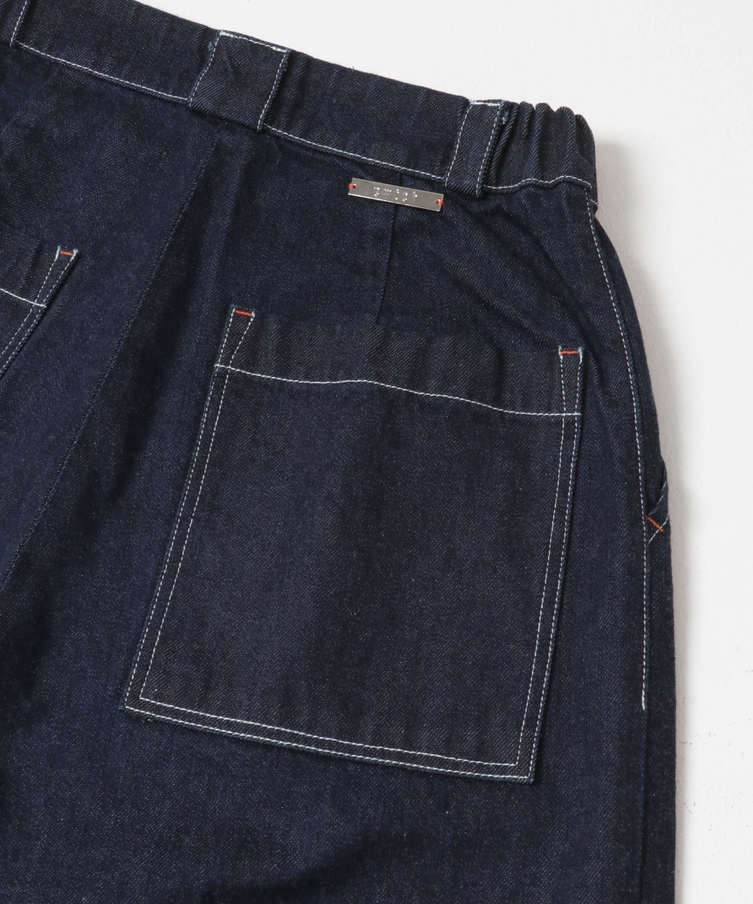 cwtch　ORGANIC DENIM WIDEPANTS INDIGO S