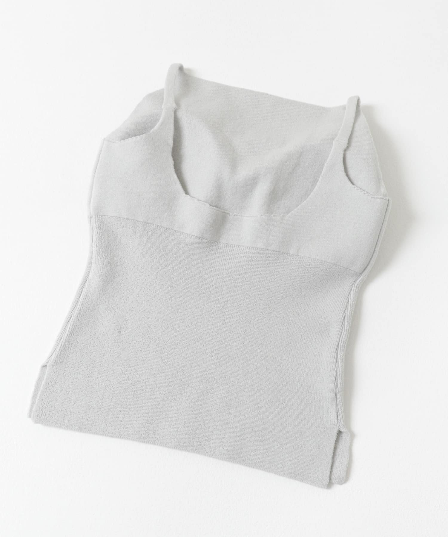 nakes　Cotton Silk Halter Tank Fog Gray 1