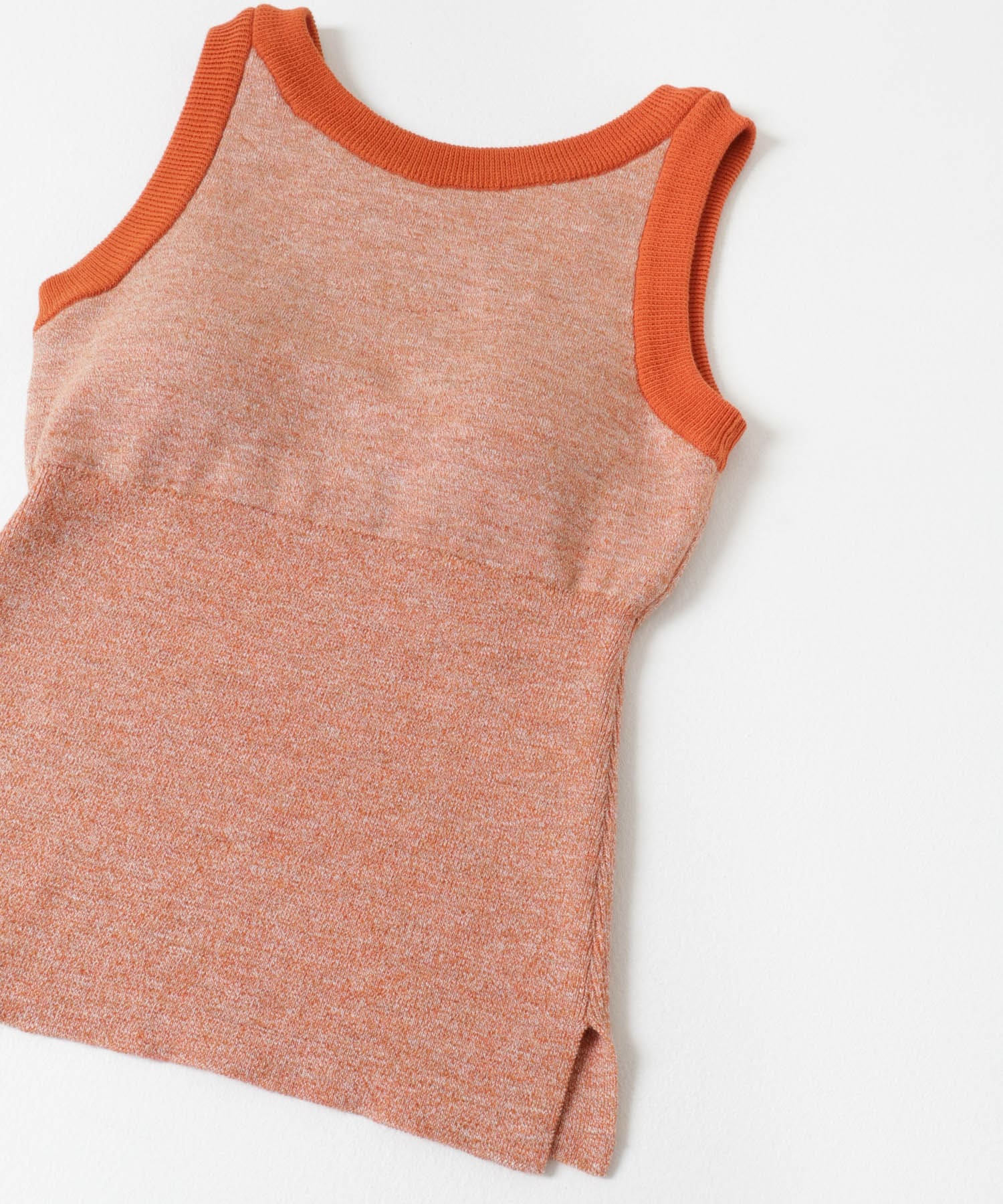 nakes　Summer Wool & Linen Tank Passion Orange 1