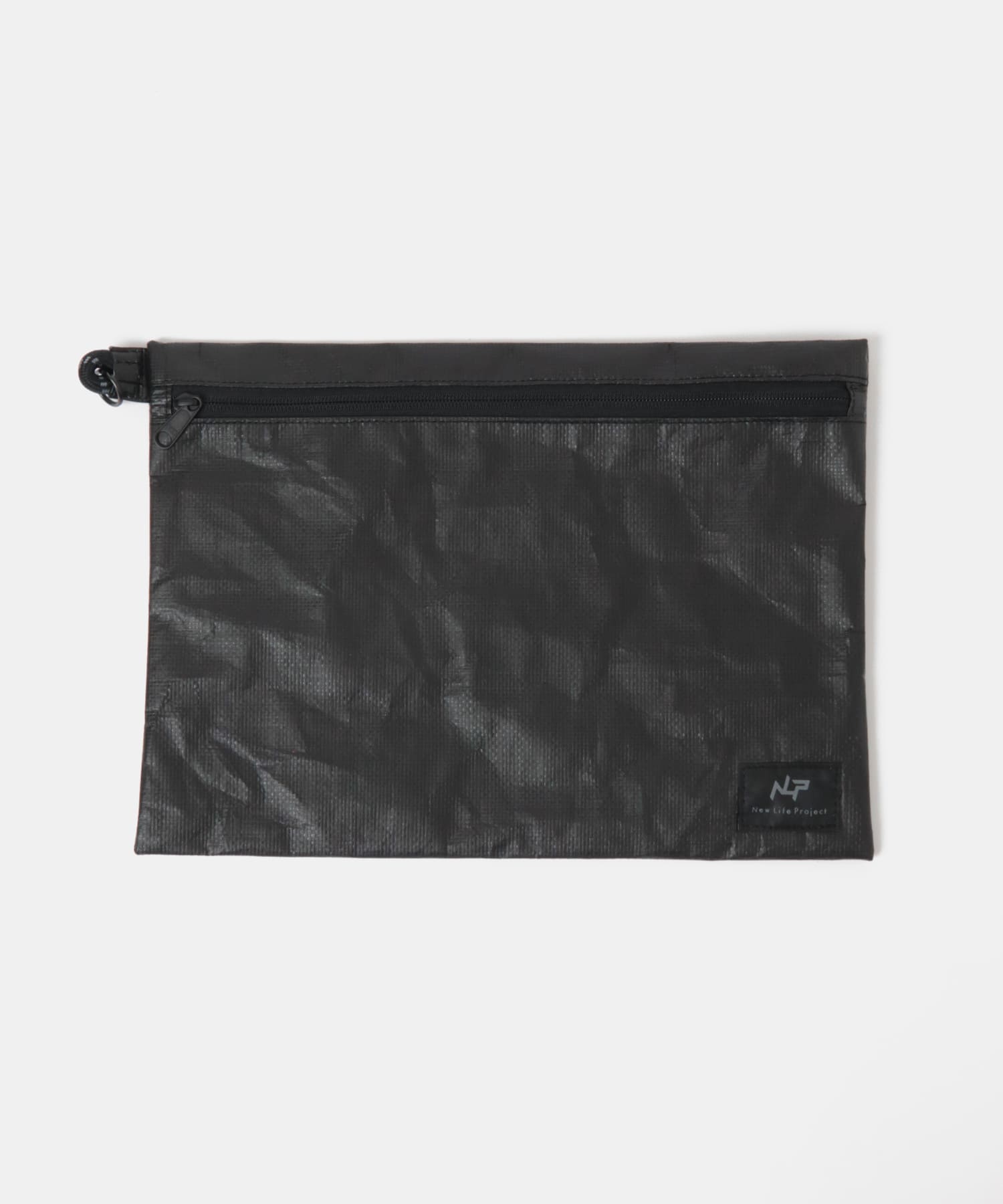 New Life Project　FLAT ZIP POUCH SET BLACK FREE