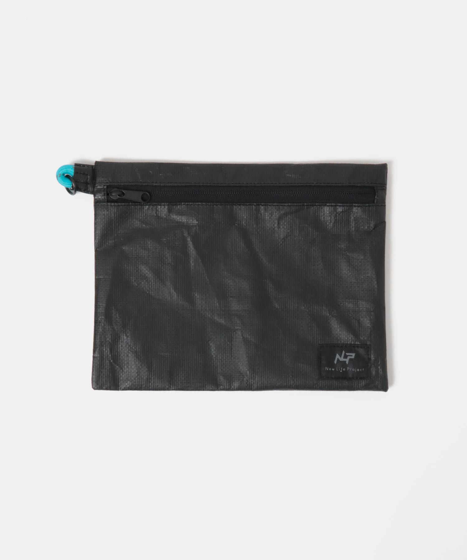 New Life Project　FLAT ZIP POUCH SET BLACK FREE