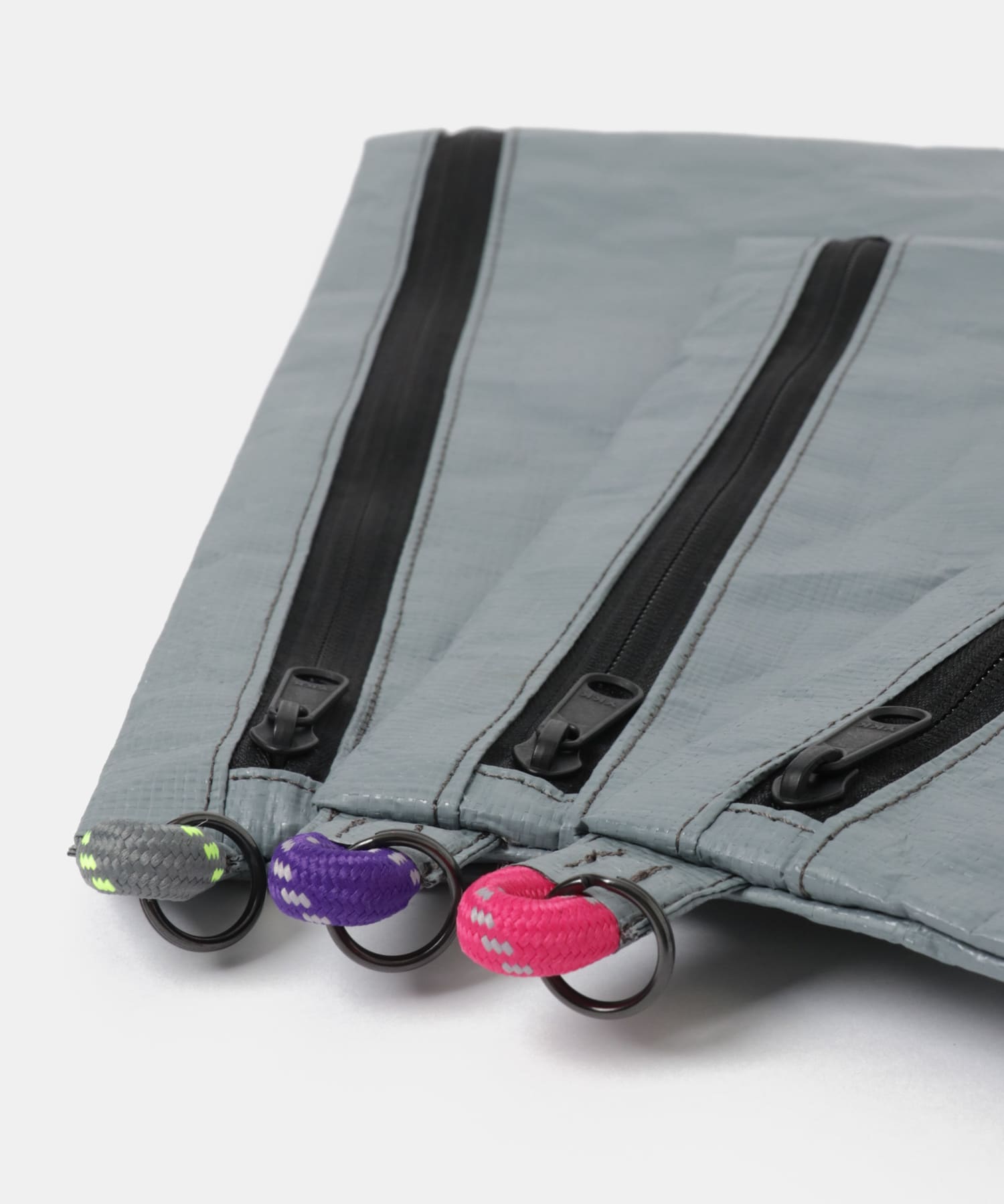 New Life Project　FLAT ZIP POUCH SET GRAY FREE