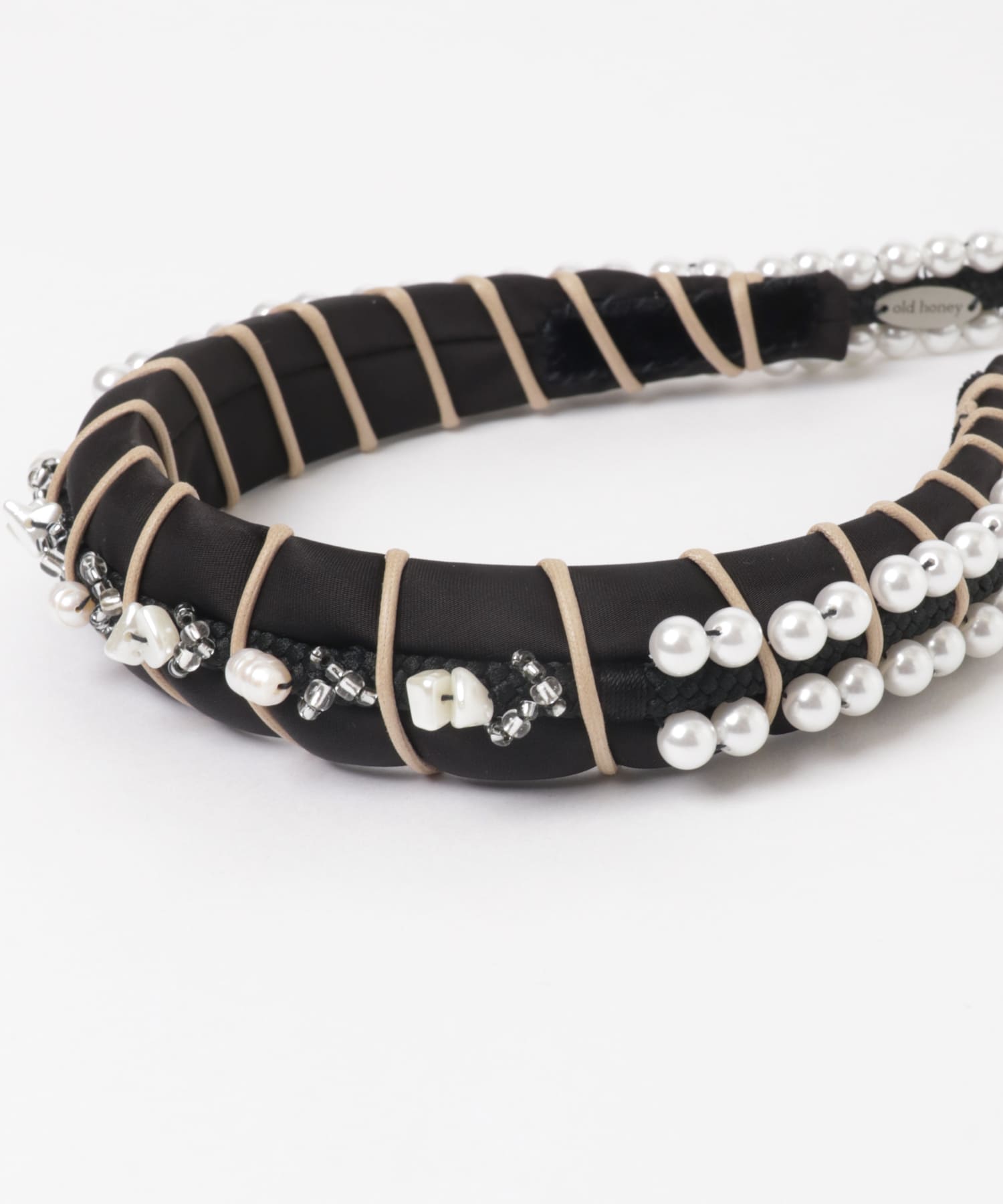 old honey ヘアバンド 編み込みスタイル old honey 85℃ headband(one BLK×BEG): アクセサリー｜URBAN