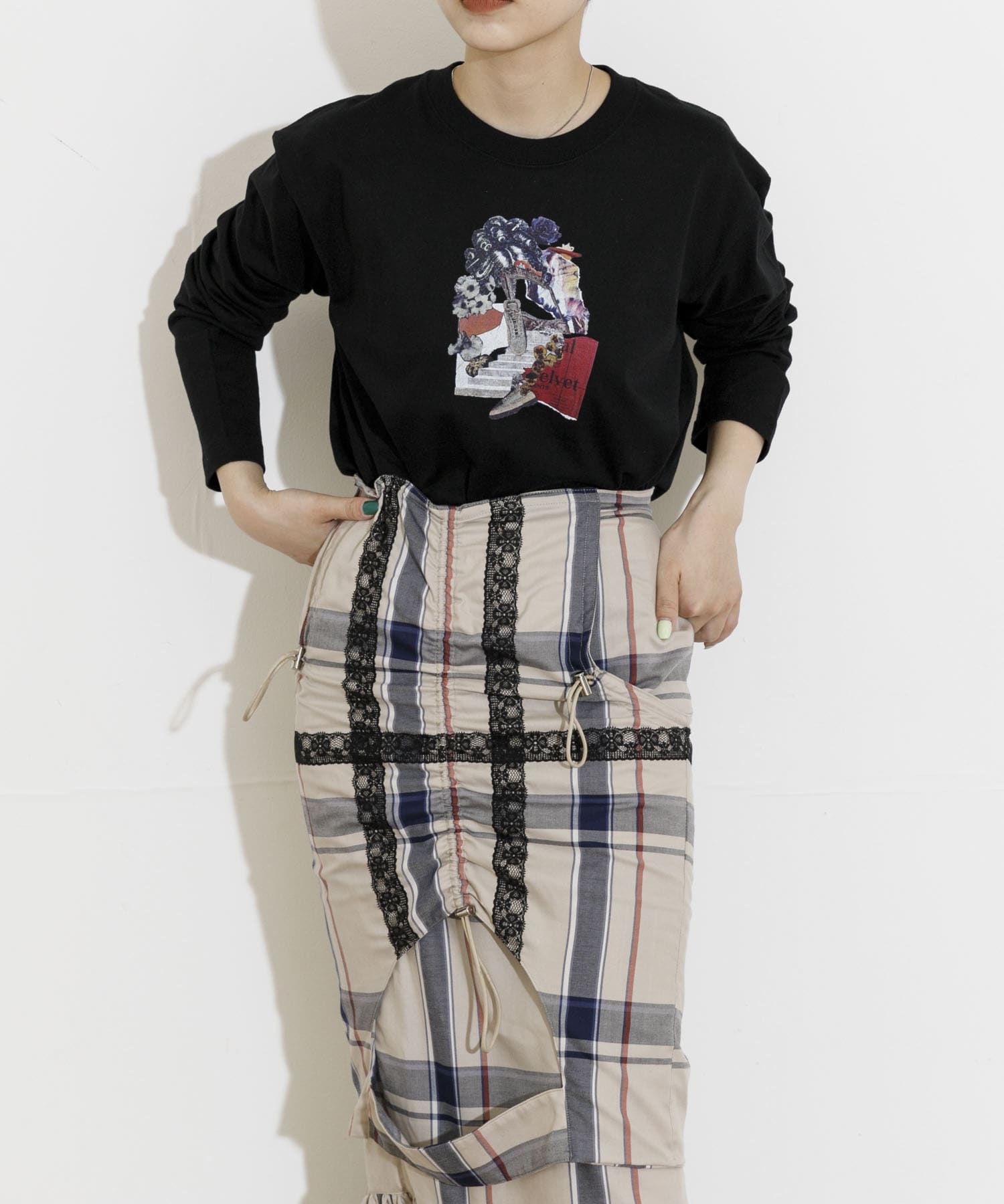 身長：163cm サイズ：one